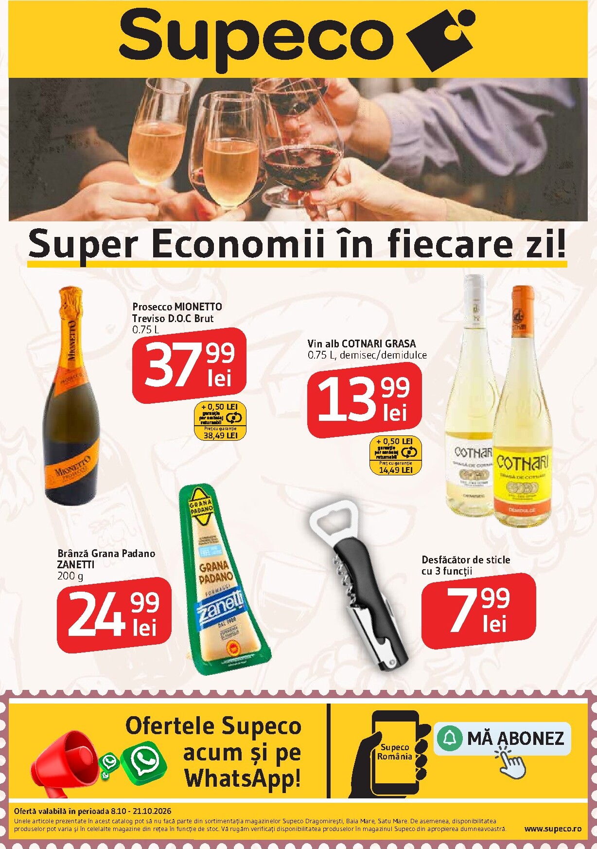 Pliantele viitoare Supeco - Vin&Branza valabil de la joi 08.10.2026 până la miercuri 21.10.2026