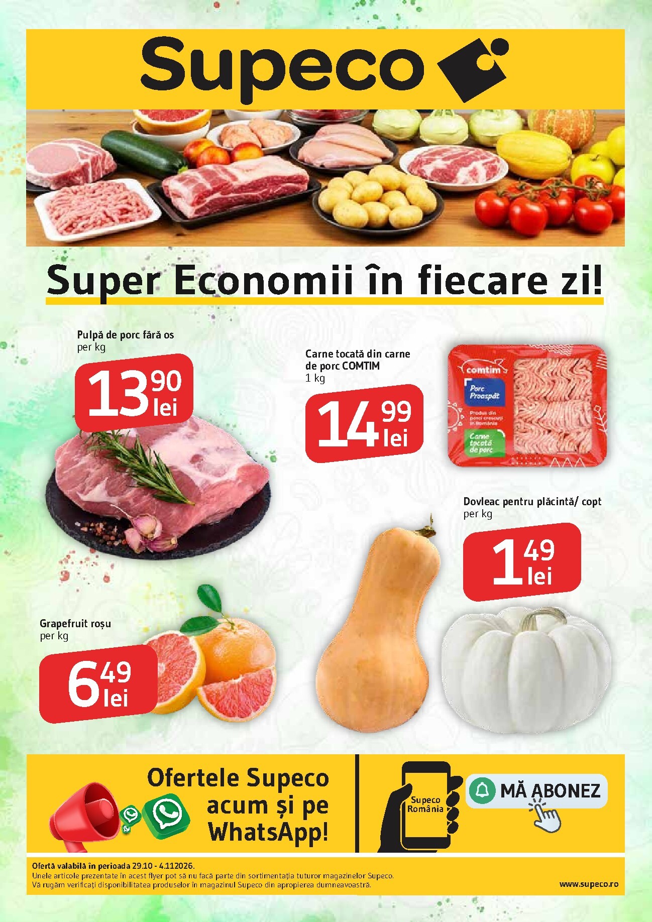 Pliantele viitoare Supeco - Catalog PF valabil de la joi 29.10.2026 până la miercuri 04.11.2026