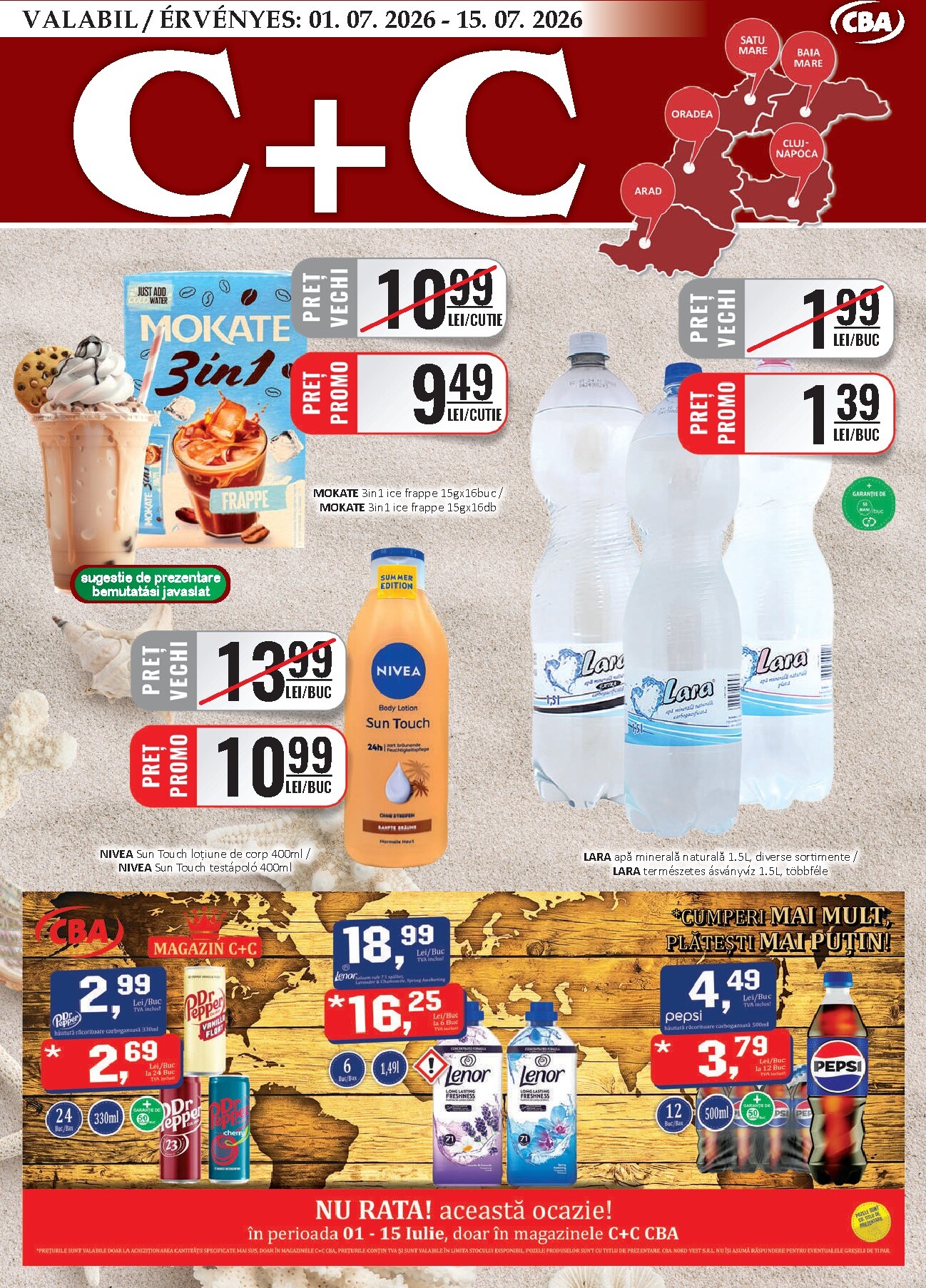 Pliantele viitoare CBA - Cash & Carry valabil de la miercuri 01.07.2026 până la miercuri 15.07.2026
