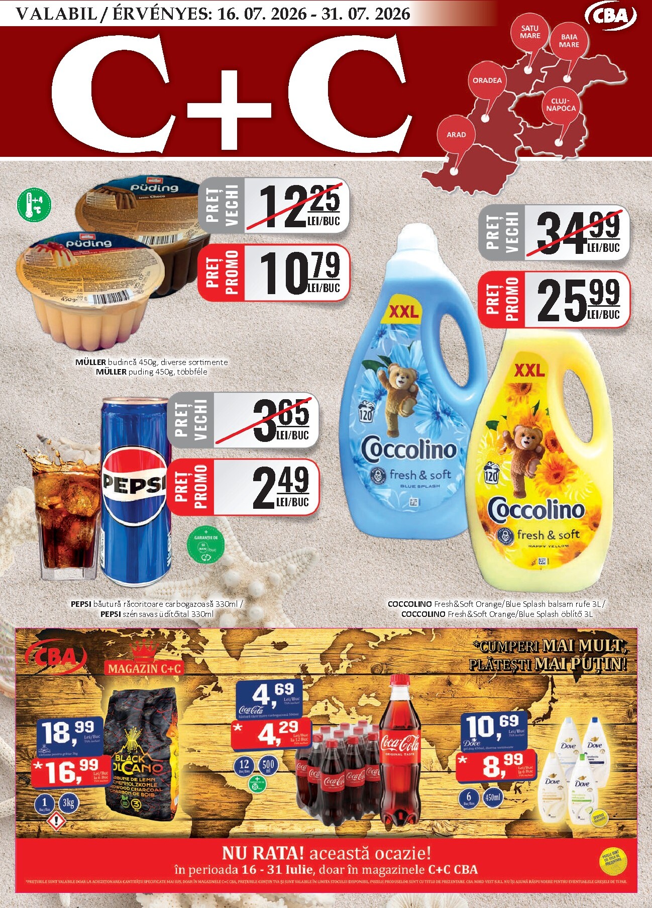 Pliantele viitoare CBA - Cash & Carry valabil de la joi 16.07.2026 până la vineri 31.07.2026