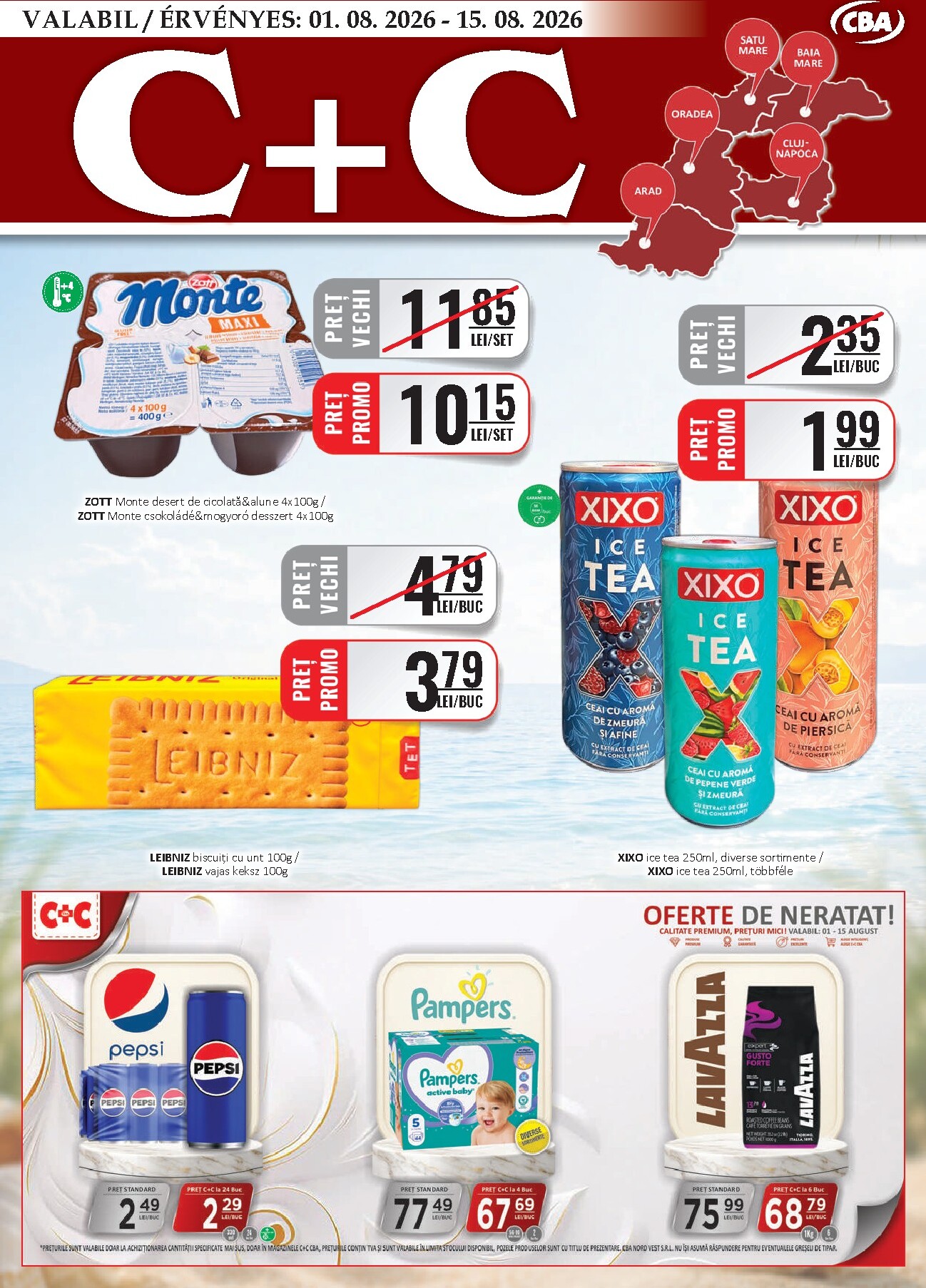 CBA - Cash & Carry pliante pentru săptămâna viitoare de la sâmbătă 01.08.2026 până la sâmbătă 15.08.2026
