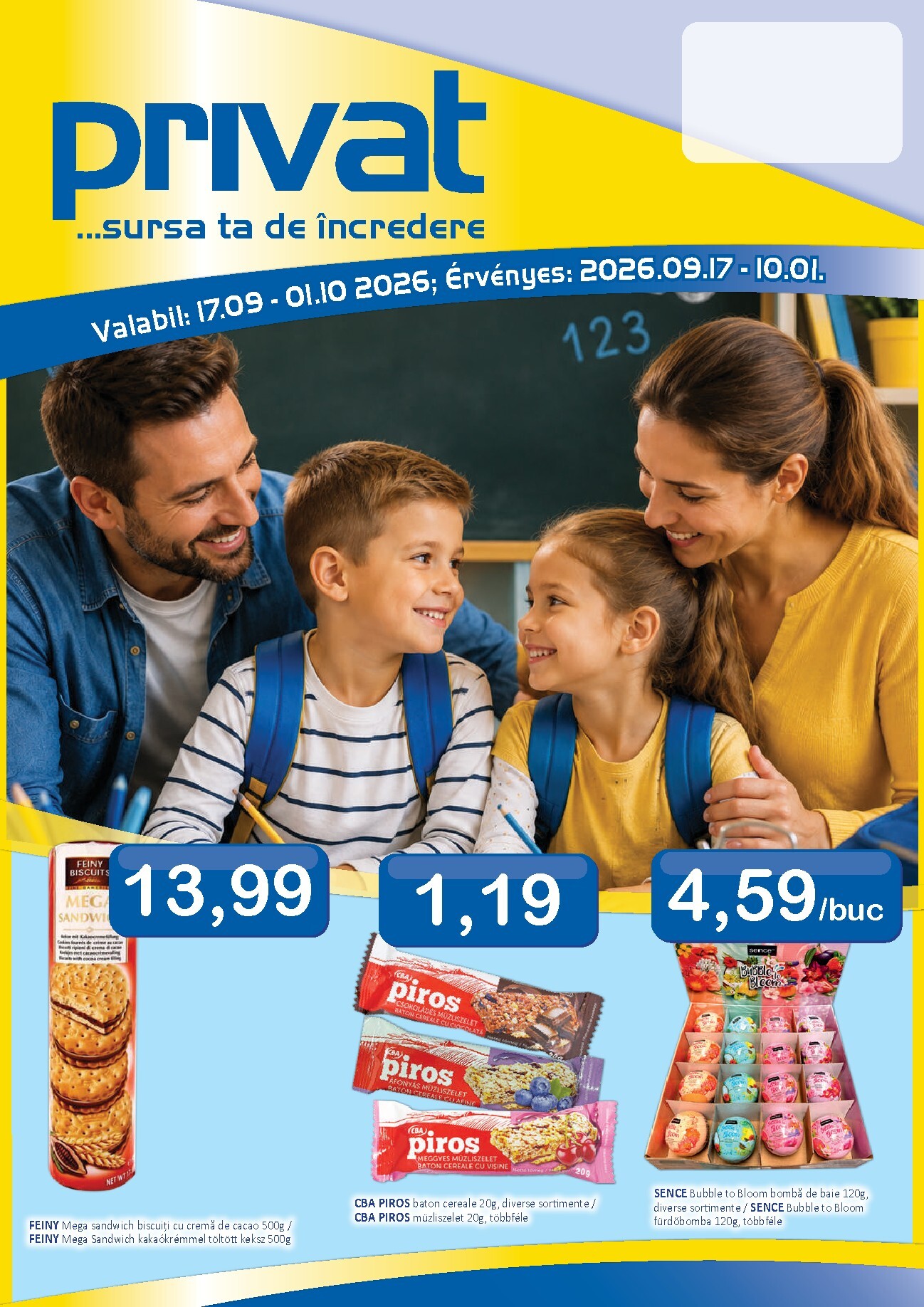 Pliantele viitoare CBA - Privat Septembrie valabil de la joi 17.09.2026 până la joi 01.10.2026