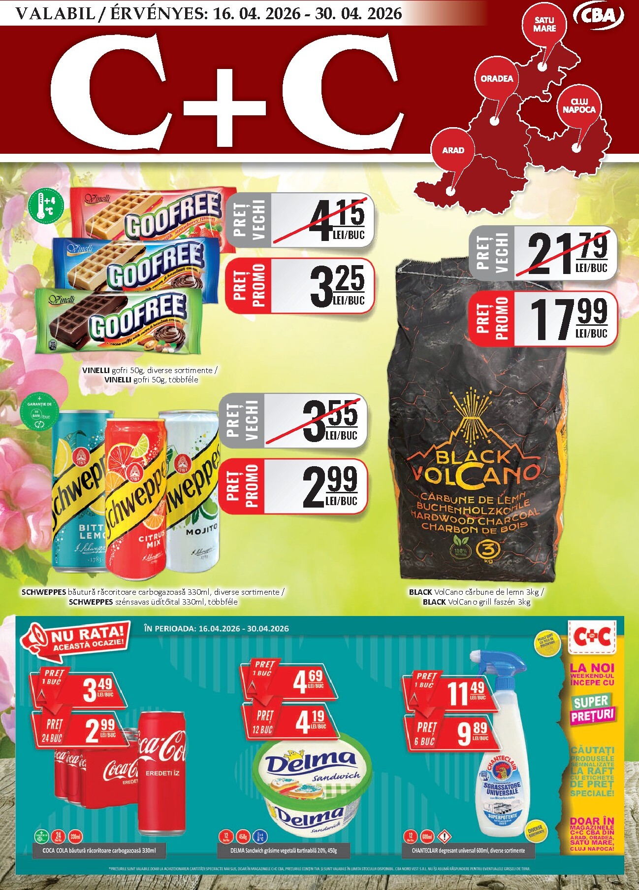 Pliantele viitoare CBA - Cash & Carry valabil de la joi 16.04.2026 până la joi 30.04.2026