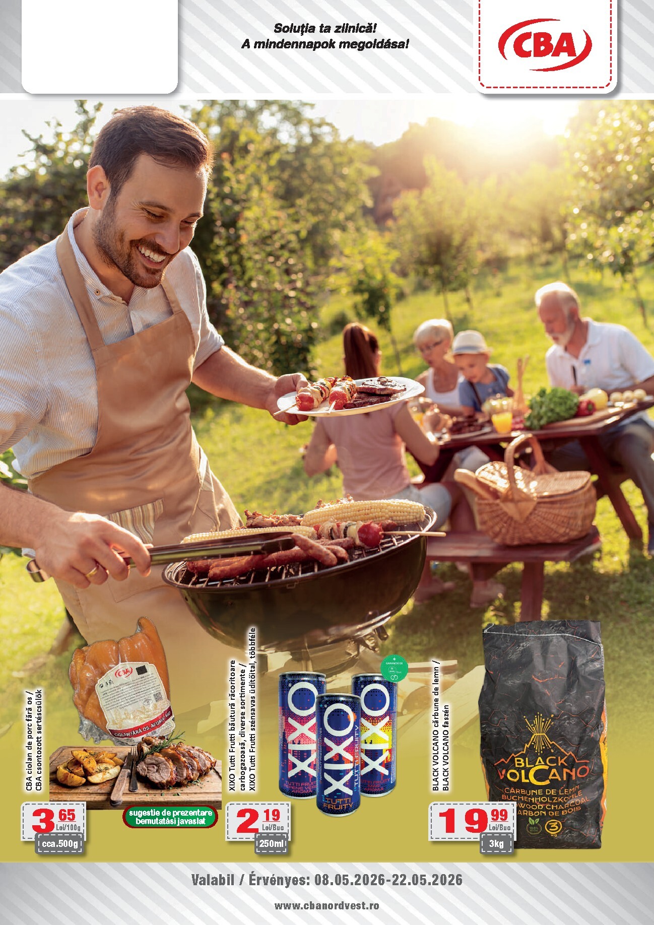 CBA pliante pentru săptămâna viitoare de la vineri 08.05.2026 până la vineri 22.05.2026