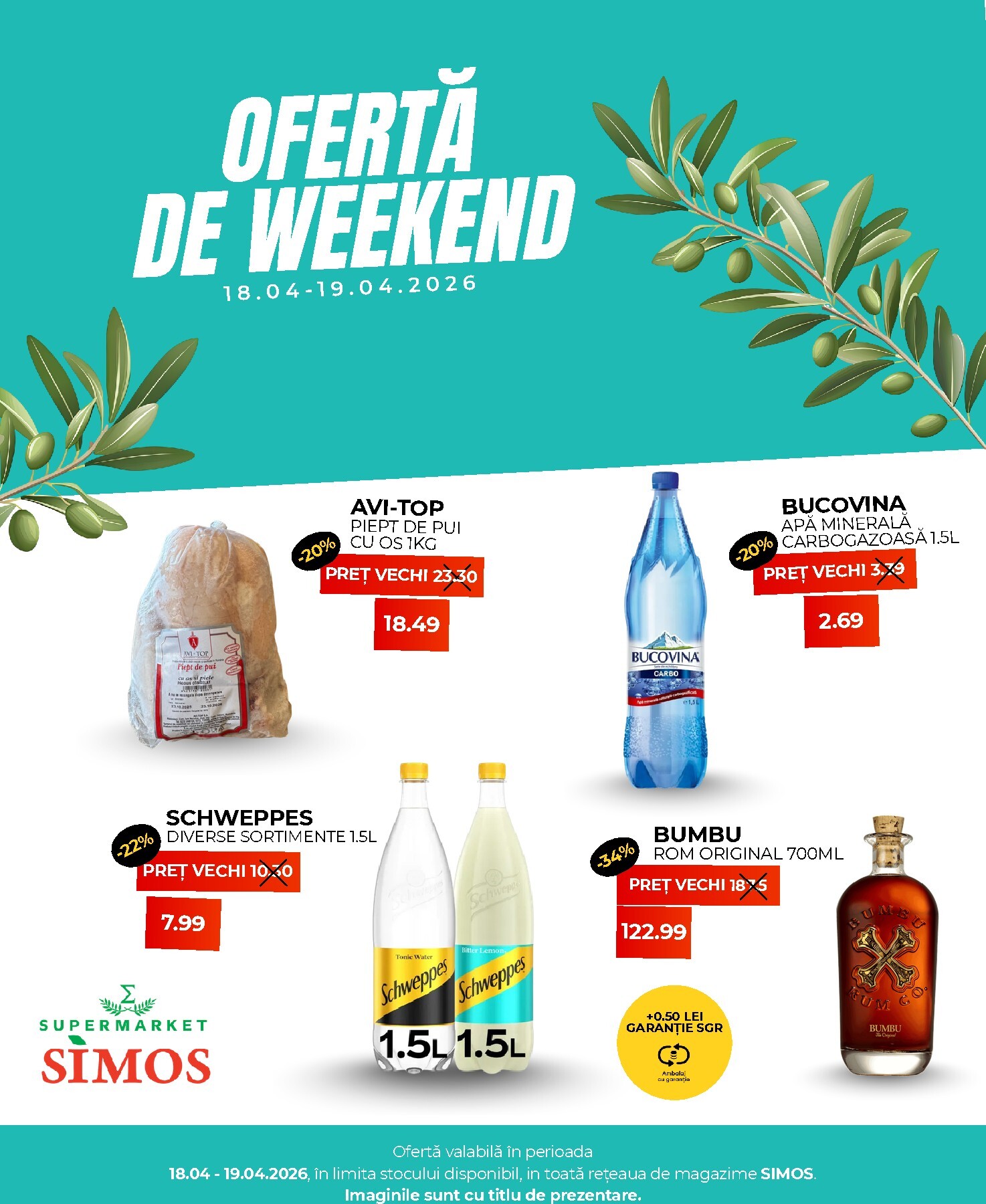 Simos - Weekend pliante pentru săptămâna viitoare de la sâmbătă 18.04.2026 până la duminică 19.04.2026