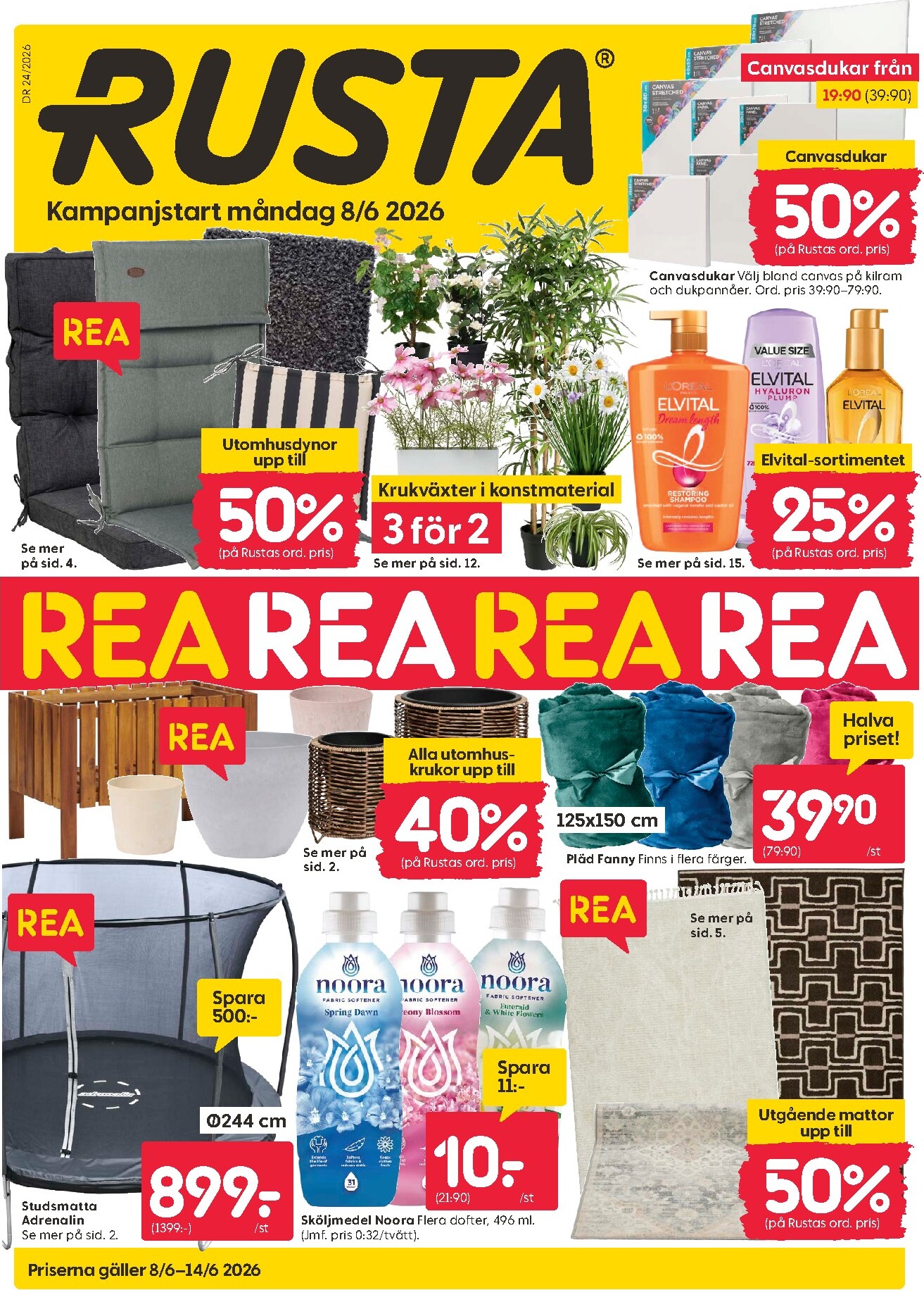 Aktuellt Rusta reklamblad från måndag, 08/06/2026 till söndag, 14/06/2026