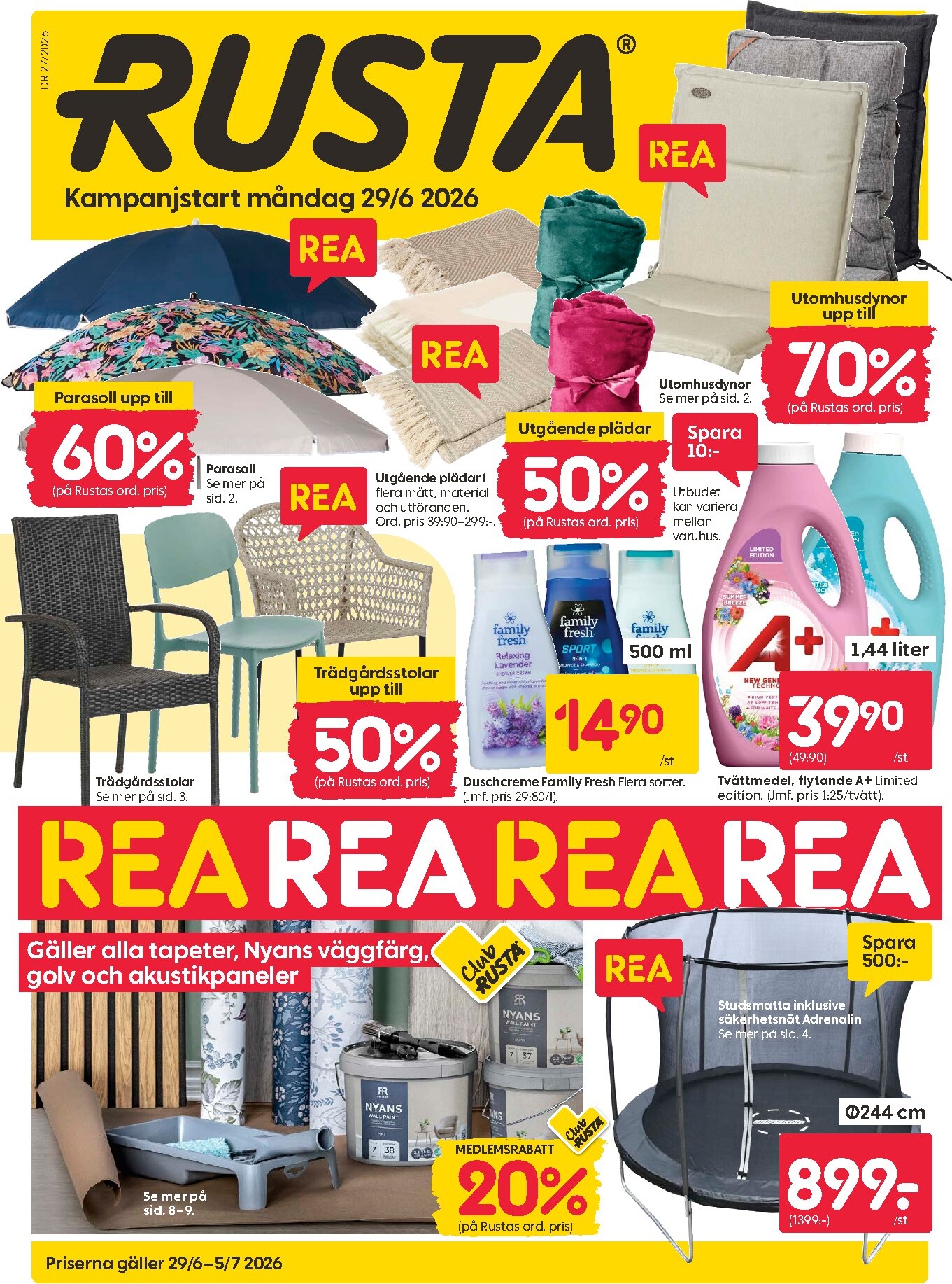 Aktuellt Rusta reklamblad från måndag, 29/06/2026 till söndag, 05/07/2026