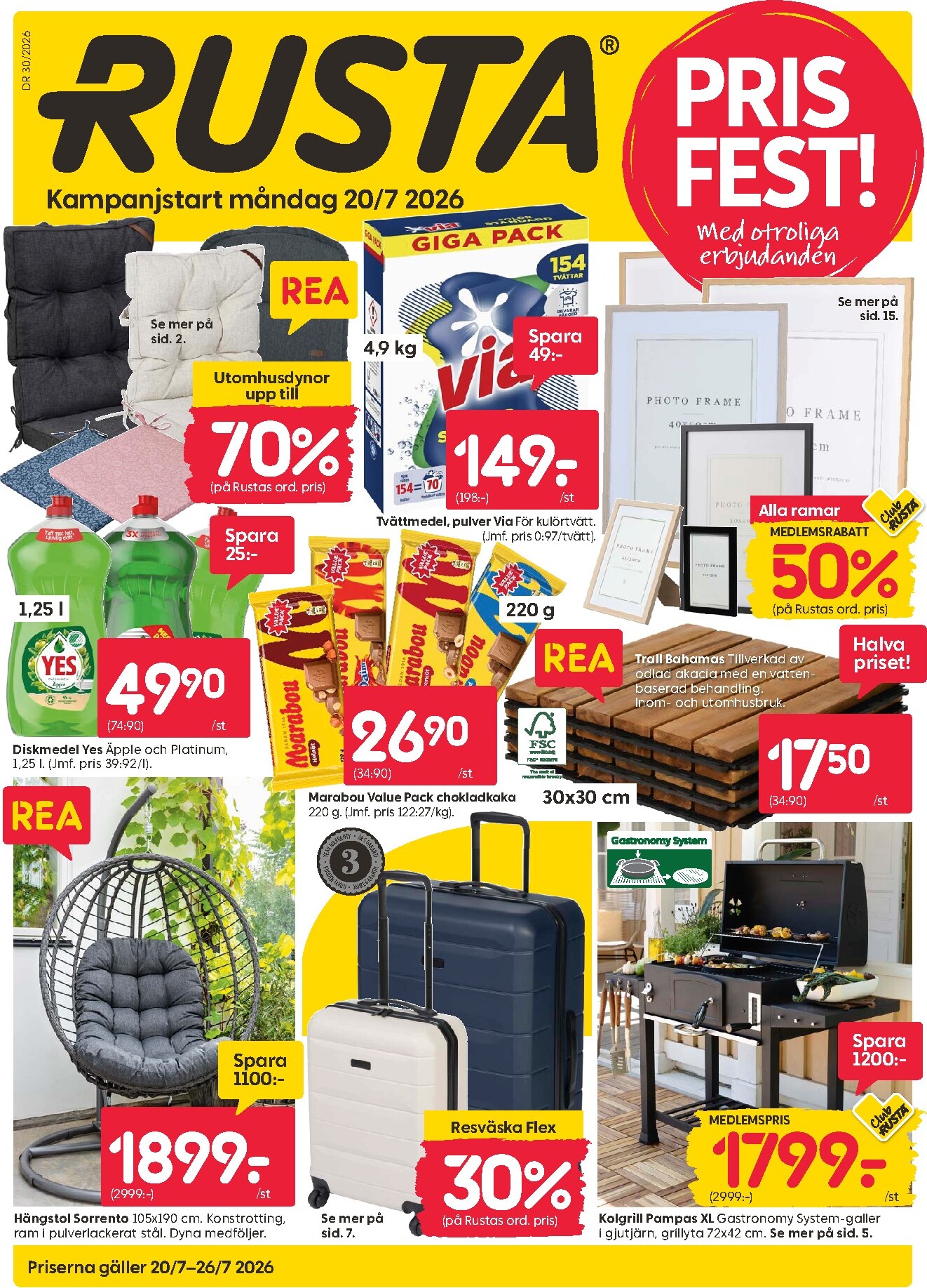 Aktuellt Rusta reklamblad från måndag, 20/07/2026 till fredag, 31/07/2026