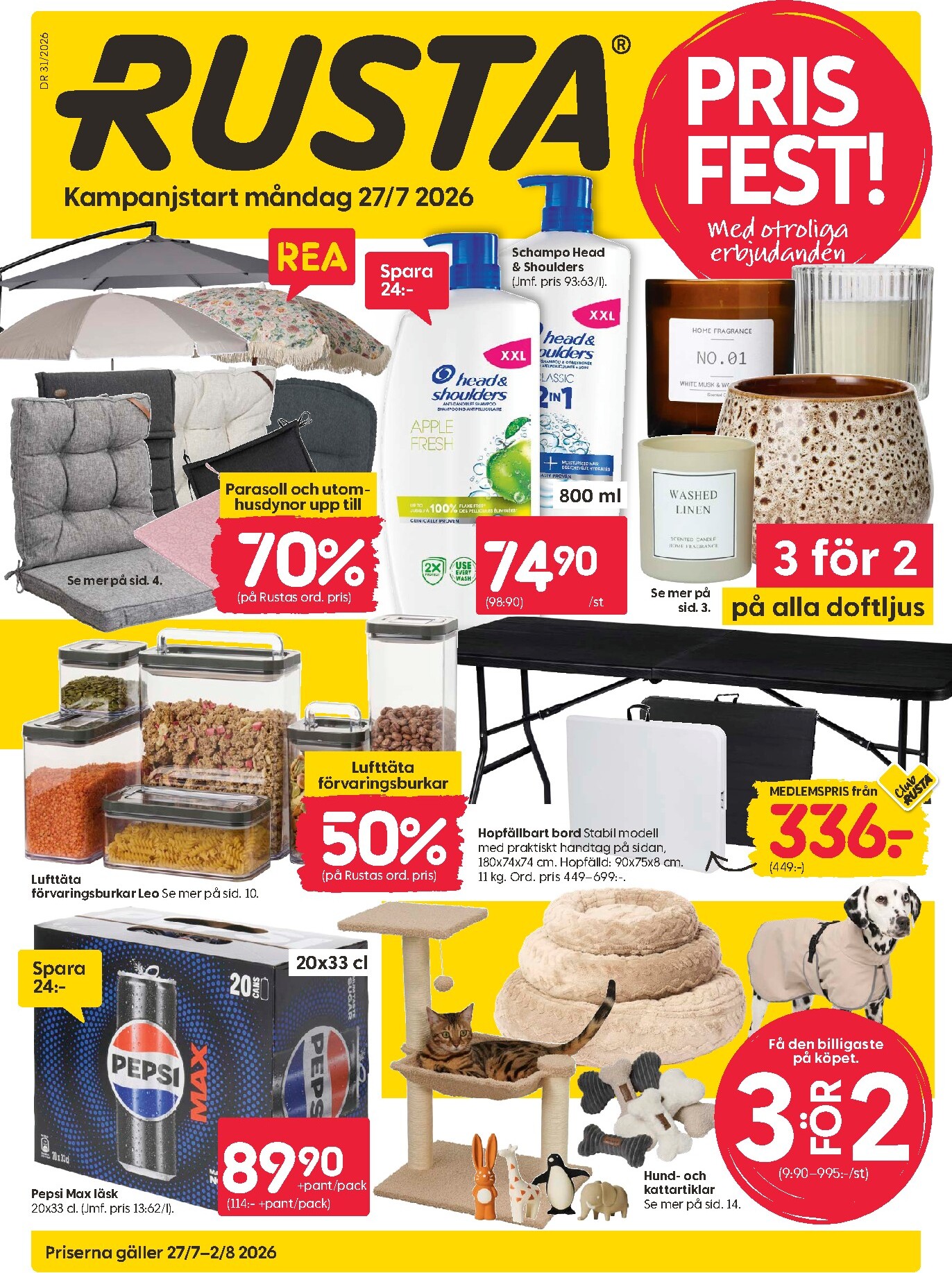 Aktuellt Rusta reklamblad från måndag, 27/07/2026 till fredag, 31/07/2026