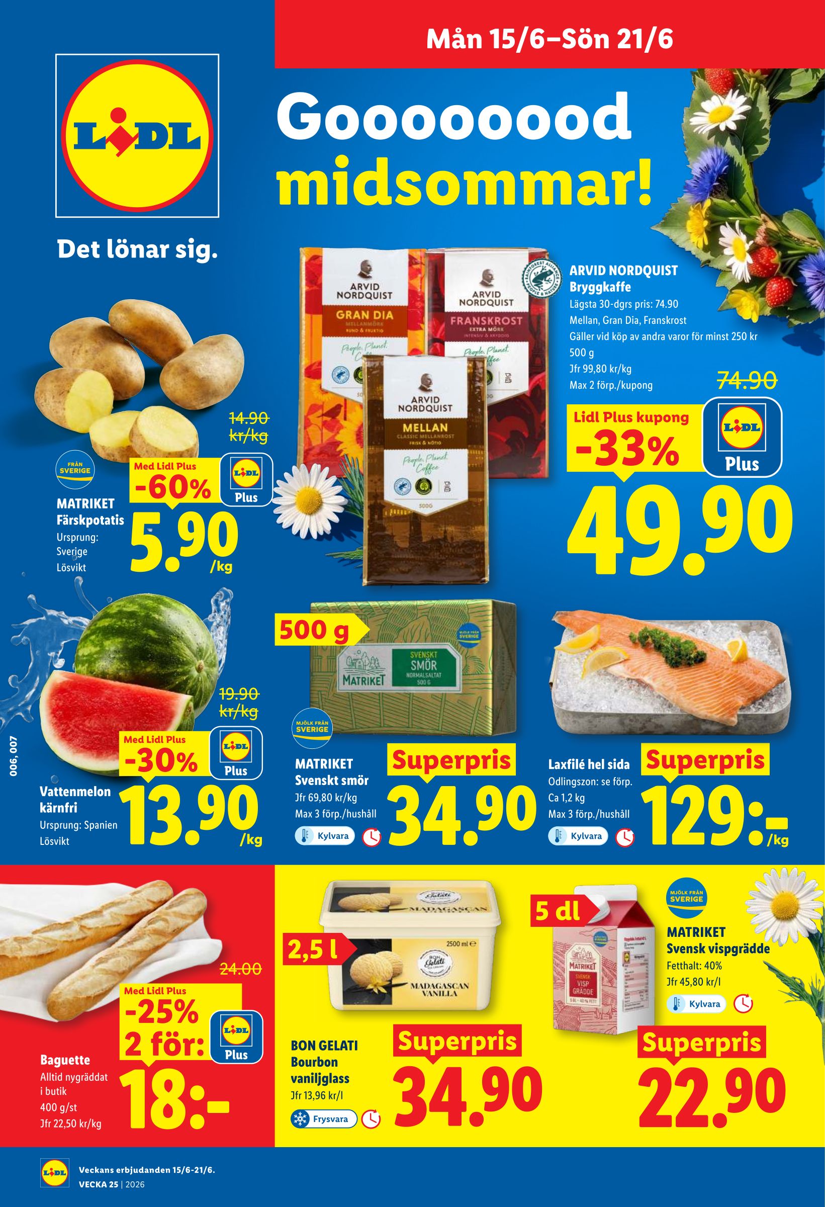 Nytt Lidl reklamblad från måndag, 15/06/2026 till söndag, 21/06/2026
