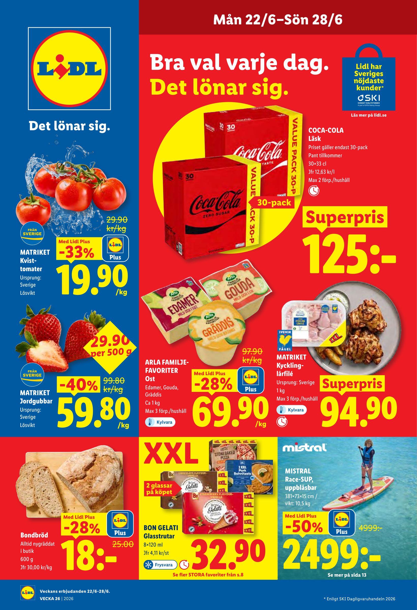 Nytt Lidl reklamblad från måndag, 22/06/2026 till söndag, 28/06/2026