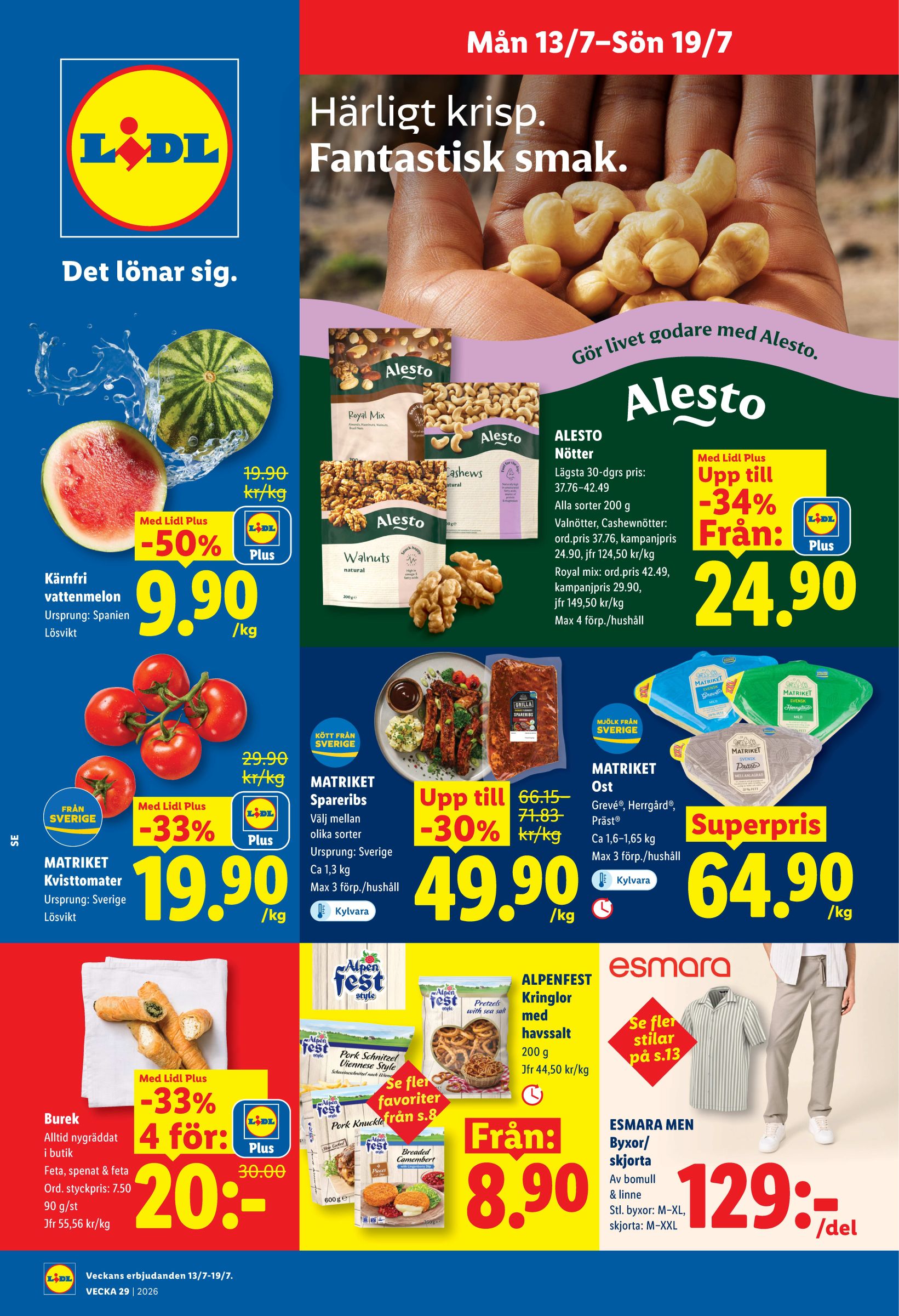 Nytt Lidl reklamblad från måndag, 13/07/2026 till söndag, 19/07/2026