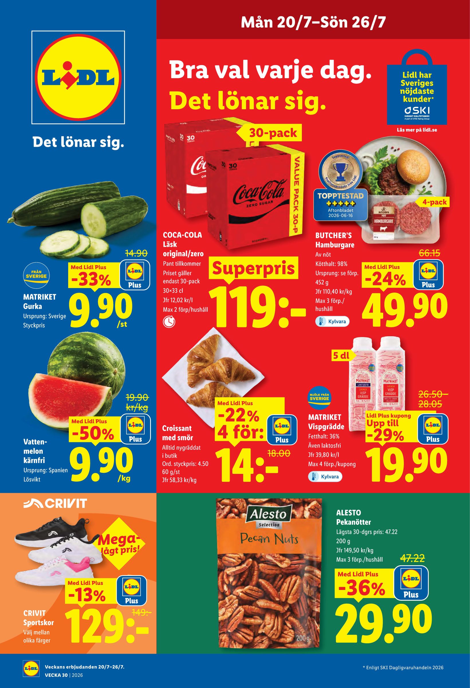 Nytt Lidl reklamblad från måndag, 20/07/2026 till söndag, 26/07/2026
