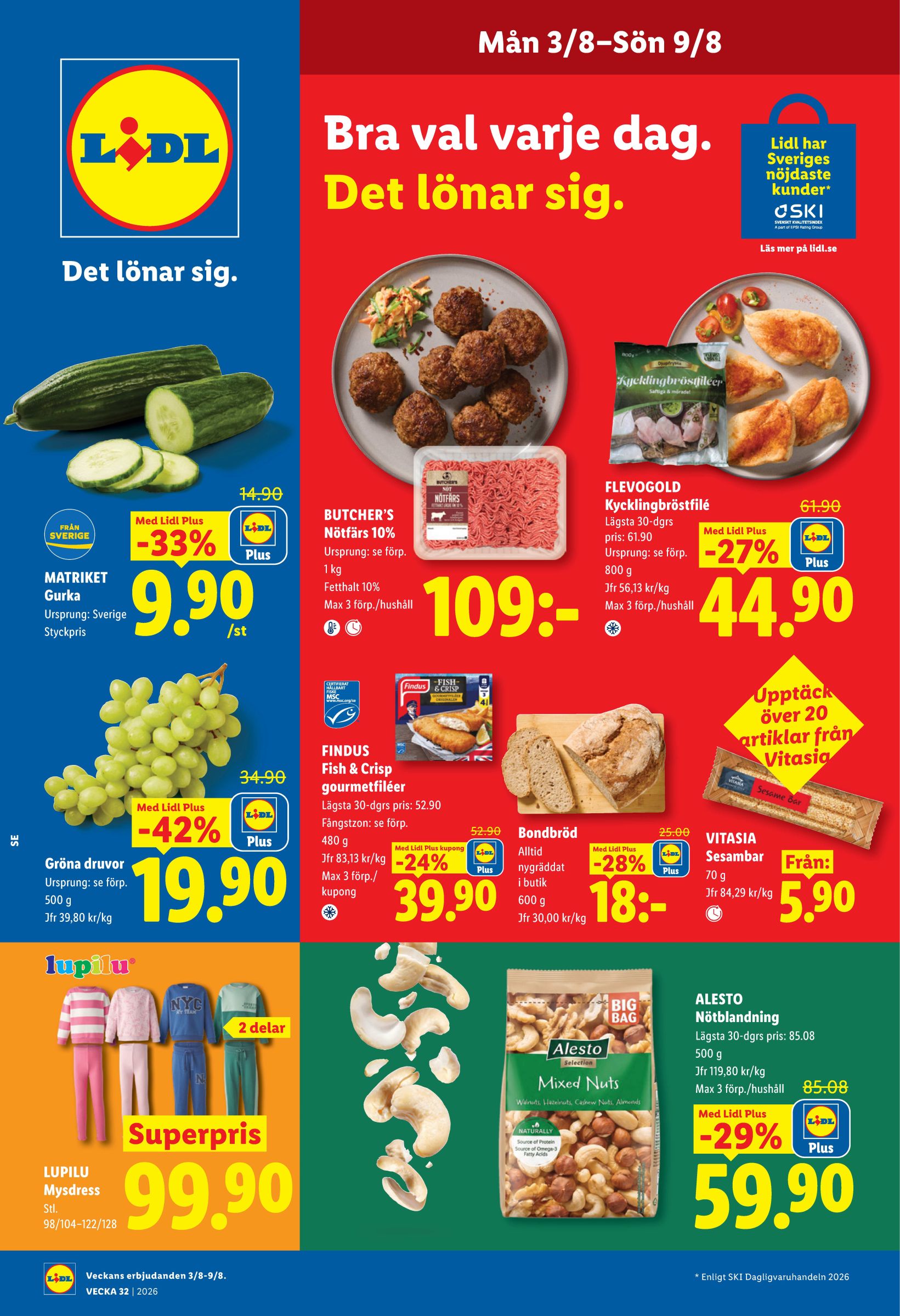 Nytt Lidl reklamblad från måndag, 03/08/2026 till söndag, 09/08/2026