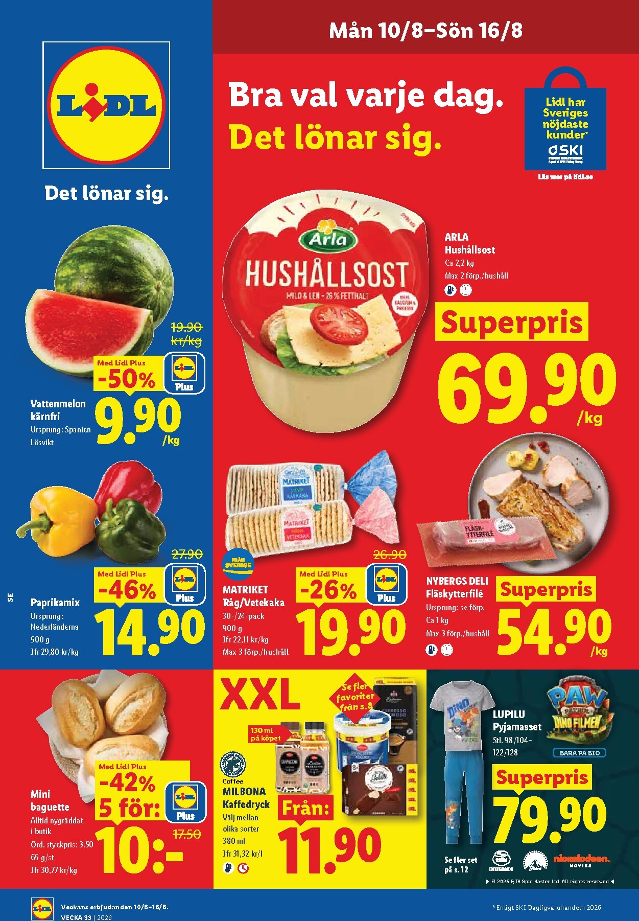 Aktuellt Lidl reklamblad från måndag, 10/08/2026 till söndag, 16/08/2026