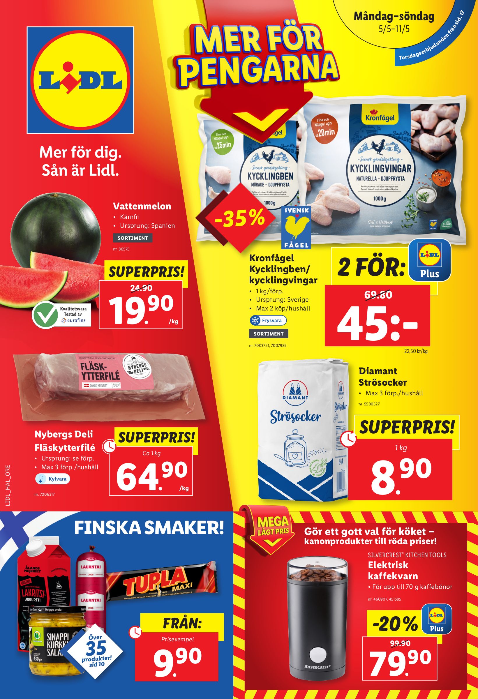 Fantastiska erbjudanden: LIDL:s vattenmelon för 19,90 kr/kg, Willy's skivad fläskkarré för 69,90 kr/kg, och Coop:s Flintastek för 49,90 kr/kg - dagens datum 2025-04-29 - senaste kampanjer och rabatter