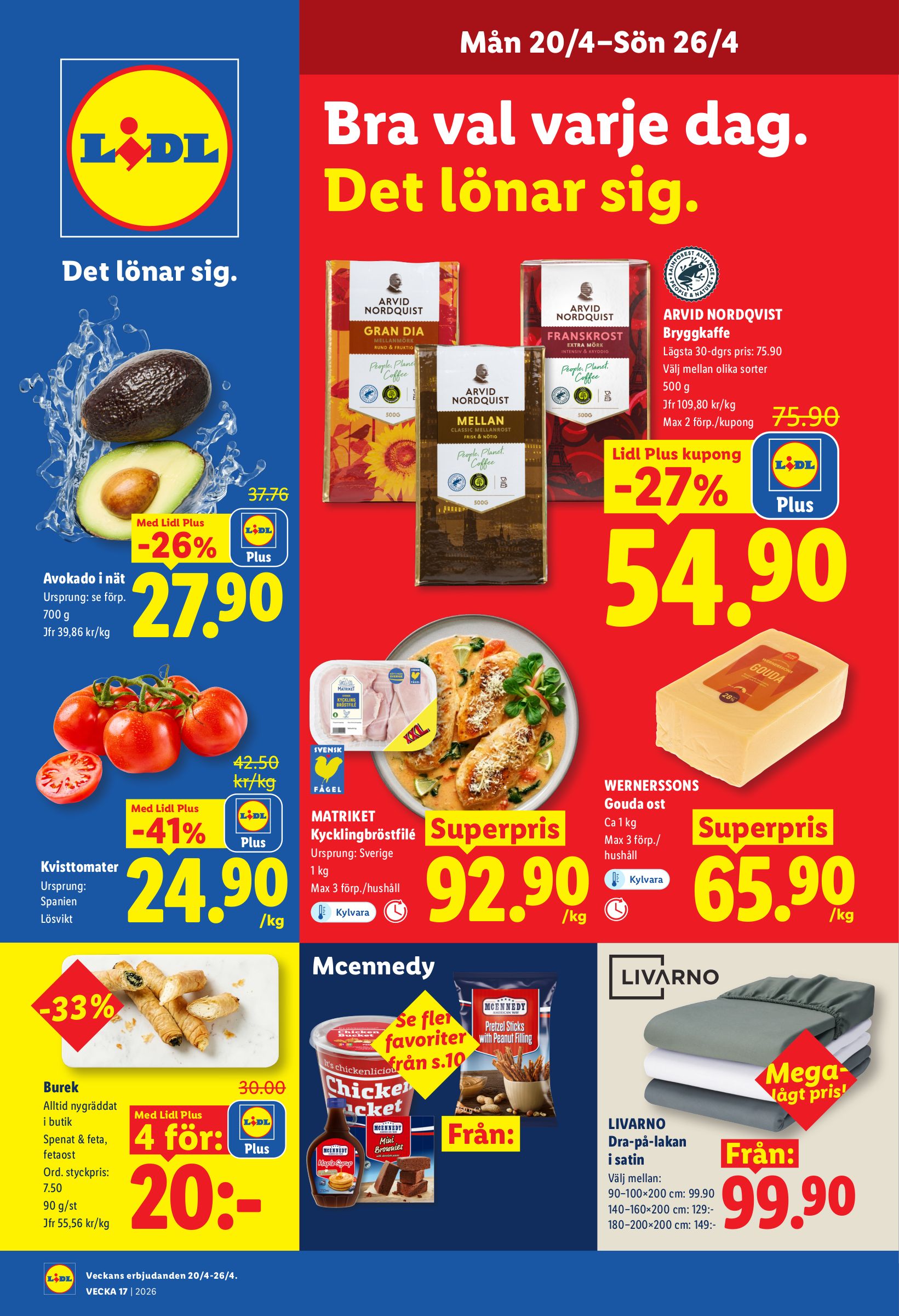 Lidl reklamblad för nästa vecka från måndag 20/04/2026 till söndag 26/04/2026