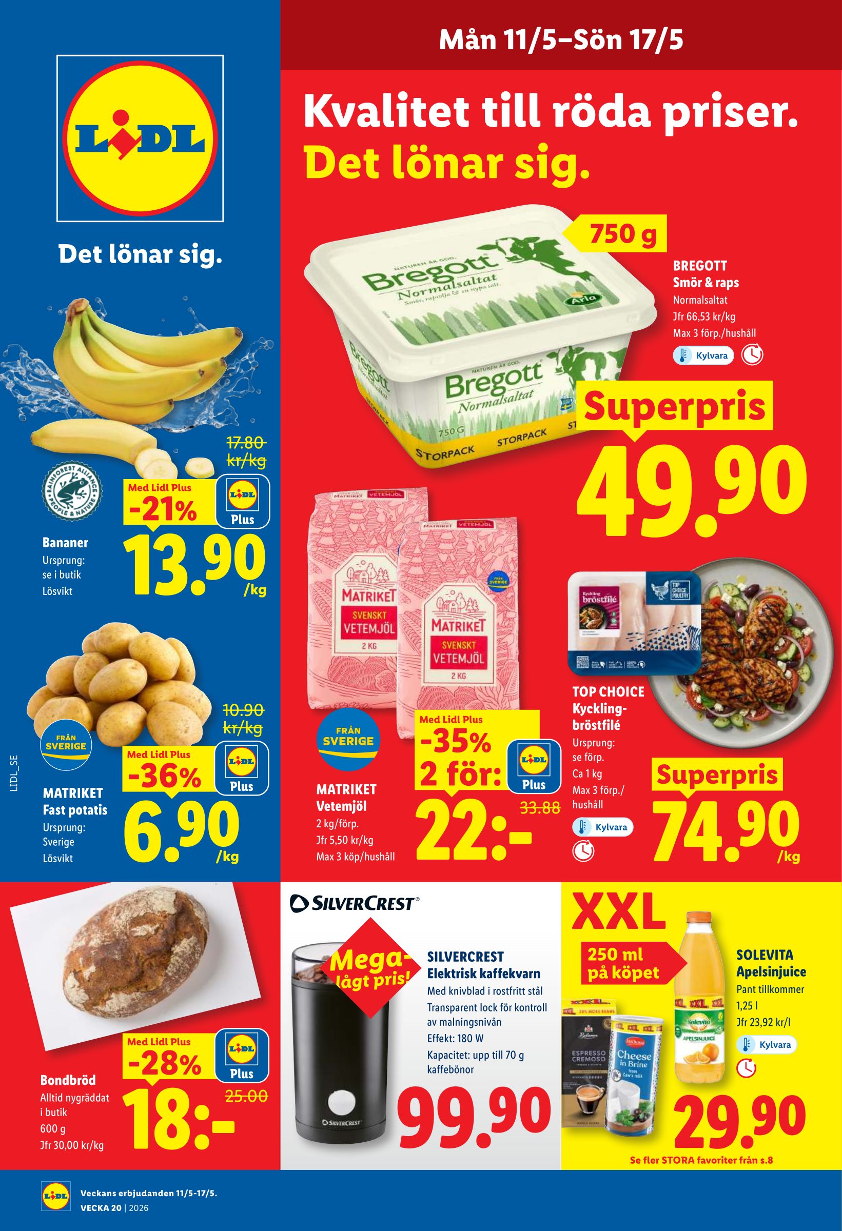 Lidl reklamblad för nästa vecka från måndag 11/05/2026 till söndag 17/05/2026