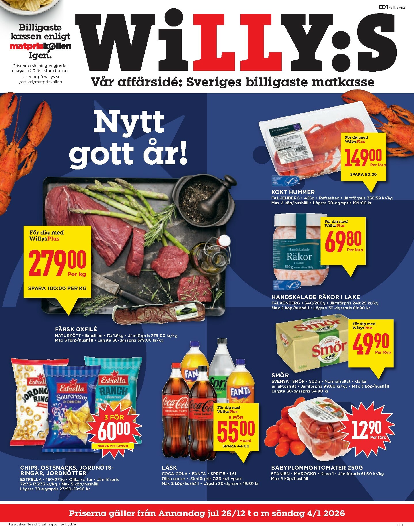 Fantastiska erbjudanden från LIDL, Willy's och Coop: Missa inte bananer för 14,90 kr/kg, färska räkor för 69,80 kr/förp samt avokado till fyndpris - Utforska dagens bästa rabatter den 2025-12-30