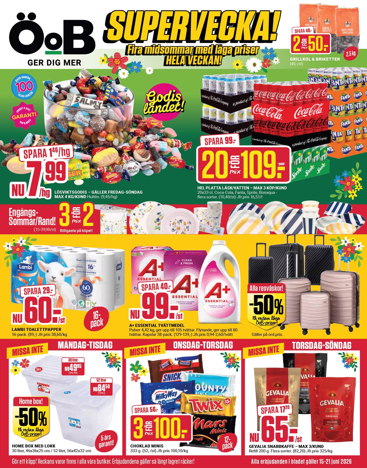 Nytt ÖoB reklamblad från måndag, 15/06/2026 till söndag, 21/06/2026