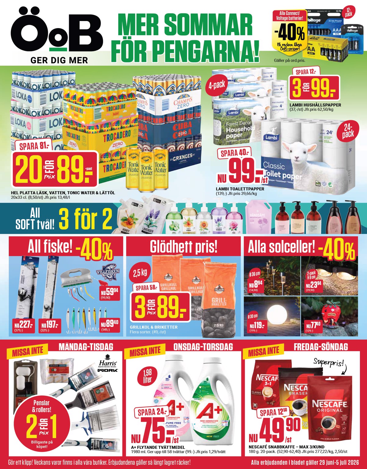 Nytt ÖoB reklamblad från måndag, 29/06/2026 till söndag, 05/07/2026