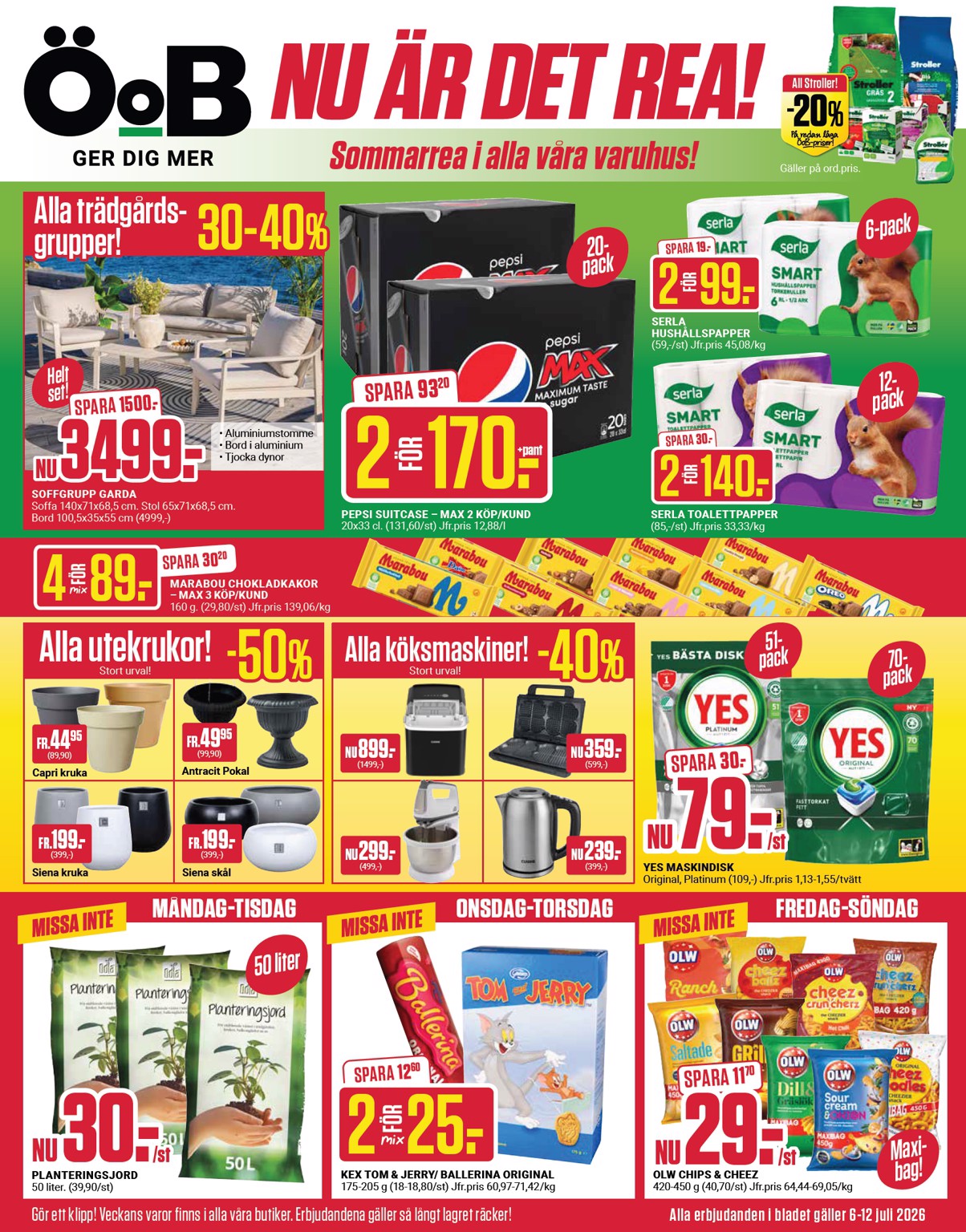 Nytt ÖoB reklamblad från måndag, 06/07/2026 till söndag, 12/07/2026