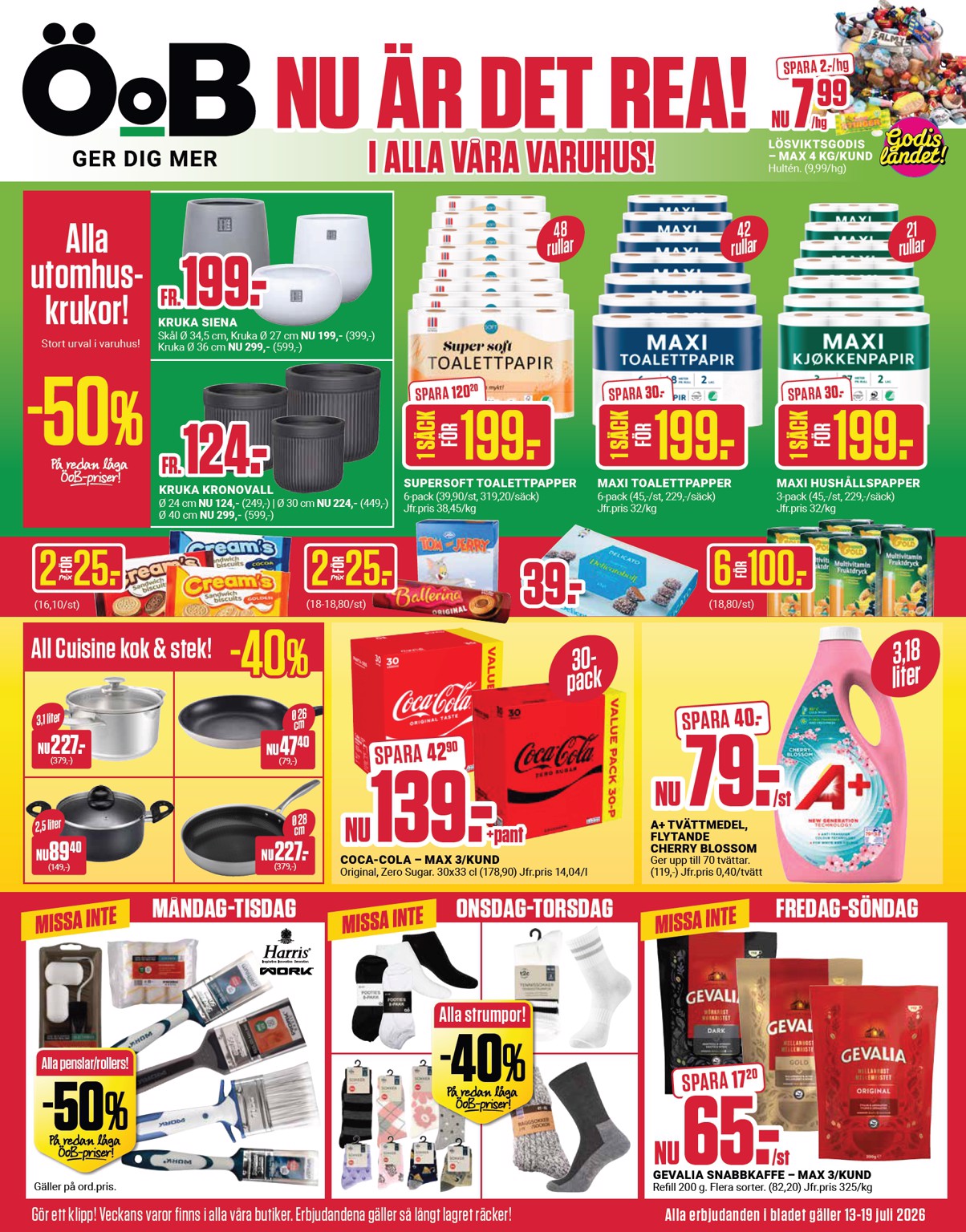 Nytt ÖoB reklamblad från måndag, 13/07/2026 till söndag, 19/07/2026