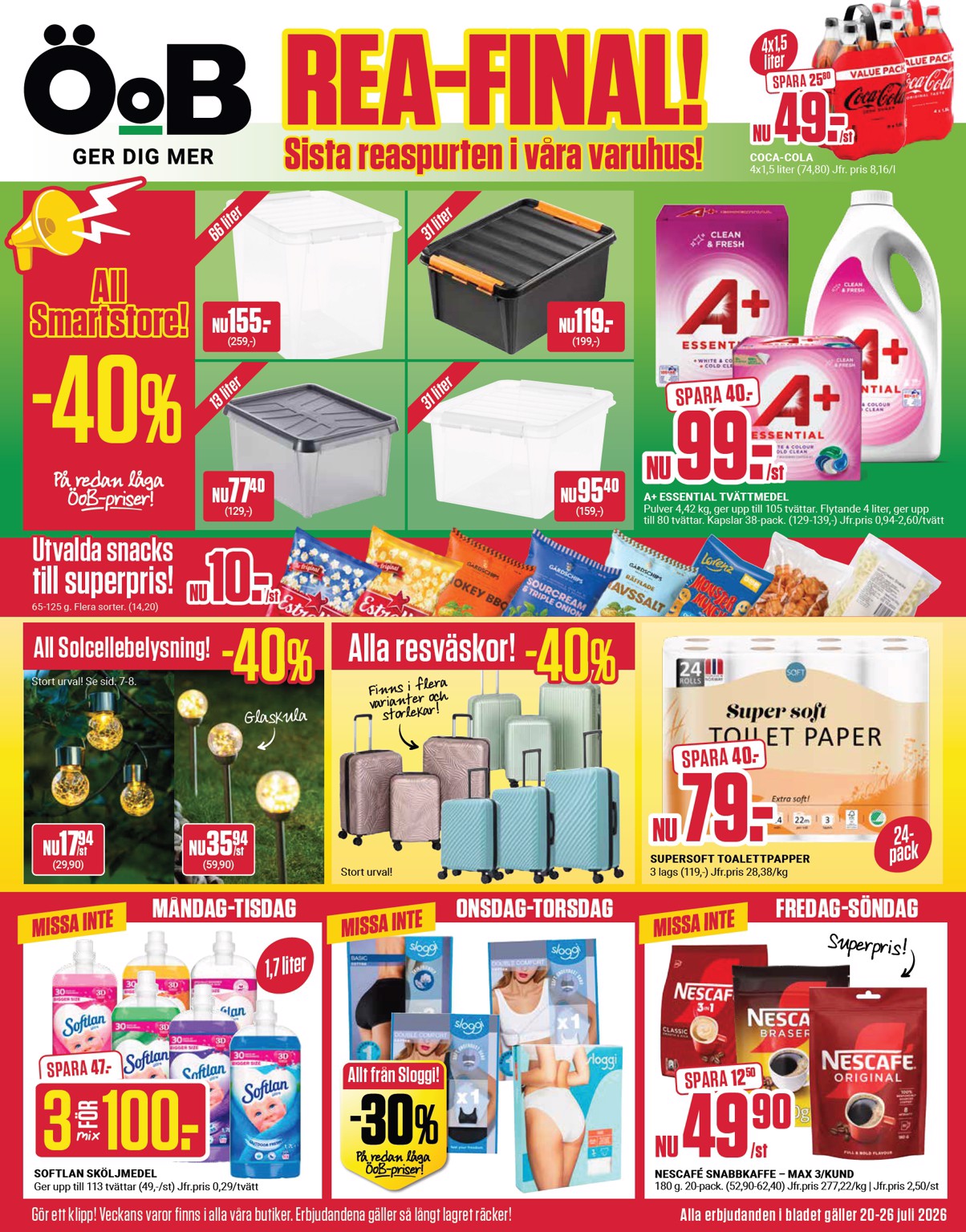 Nytt ÖoB reklamblad från måndag, 20/07/2026 till söndag, 26/07/2026