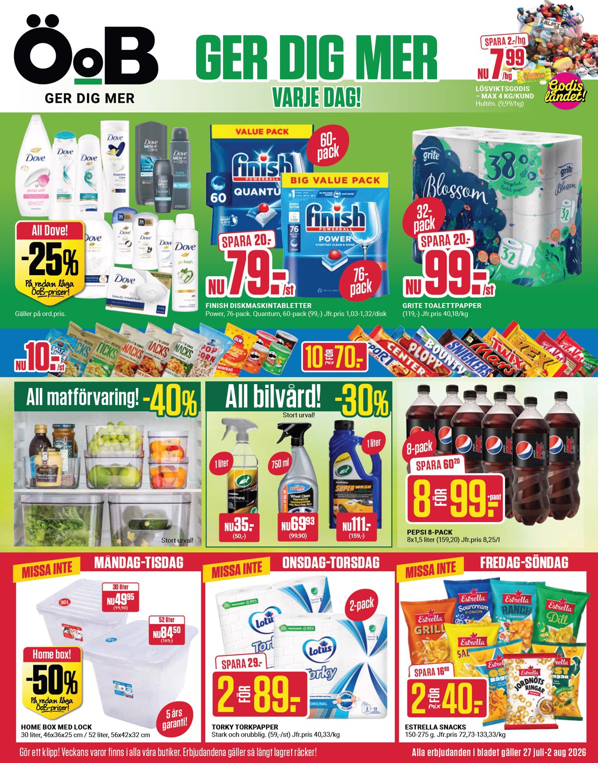 Aktuellt ÖoB reklamblad från måndag, 27/07/2026 till söndag, 02/08/2026
