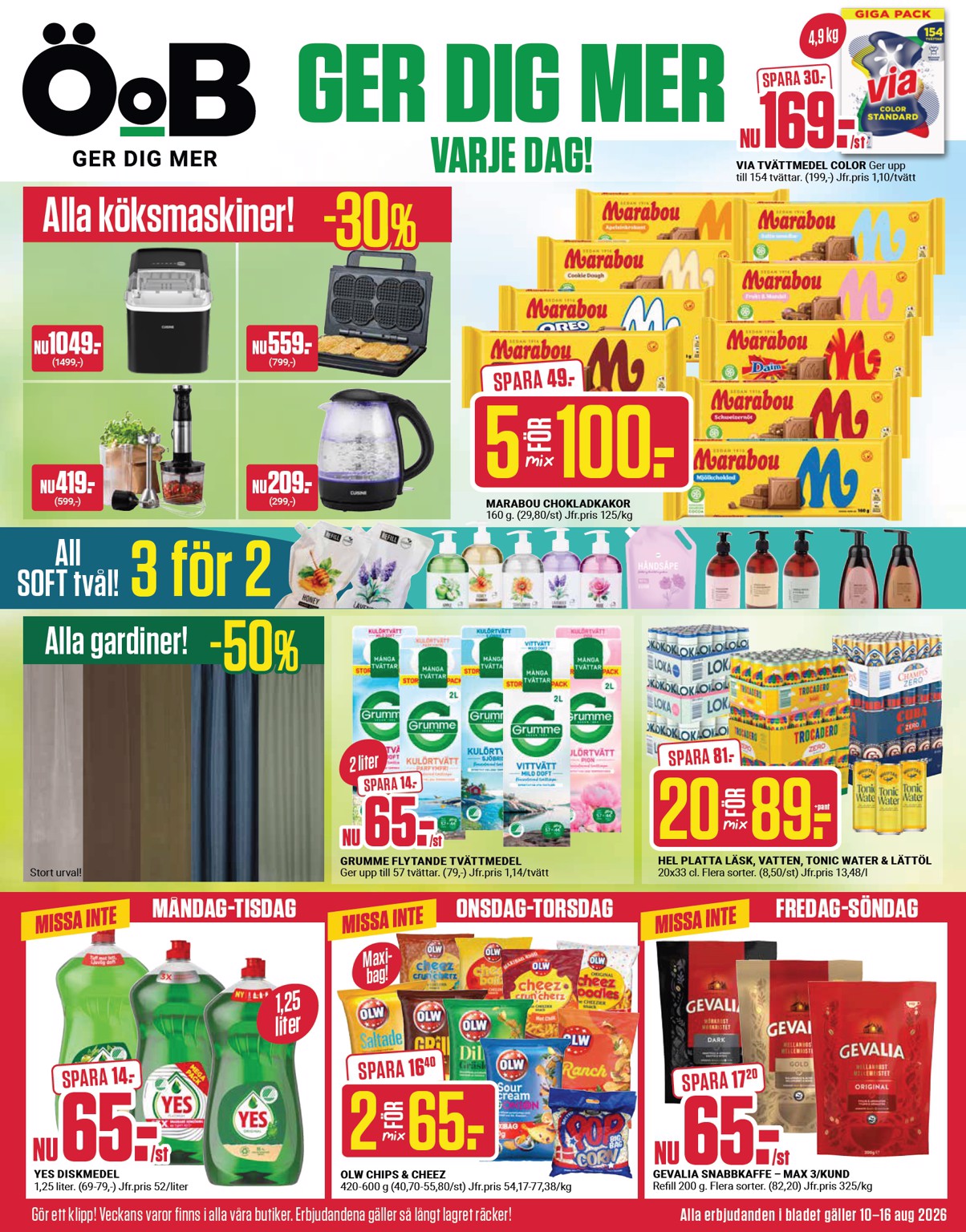 Nytt ÖoB reklamblad från måndag, 10/08/2026 till söndag, 16/08/2026