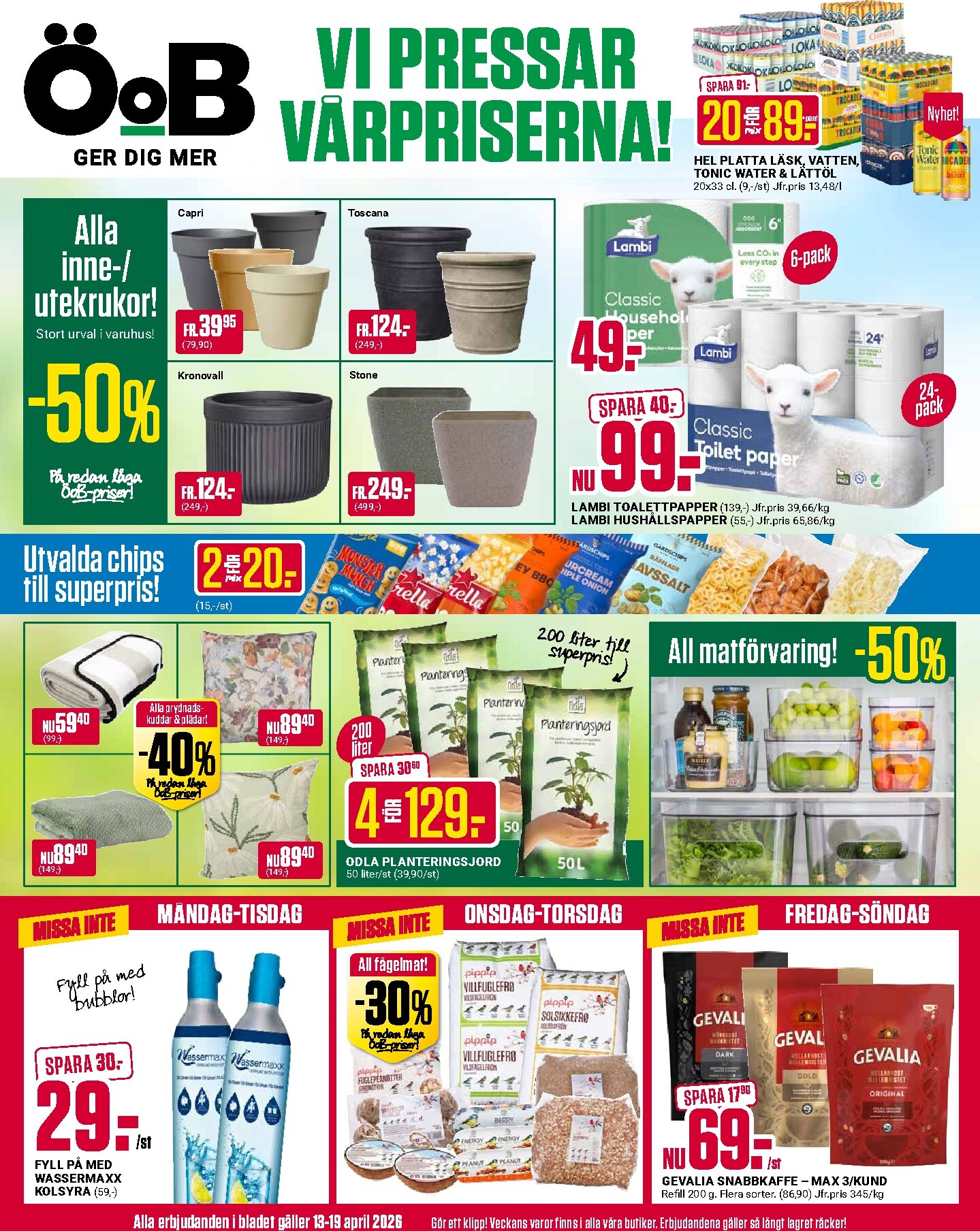 ÖoB reklamblad för nästa vecka från måndag 13/04/2026 till söndag 19/04/2026