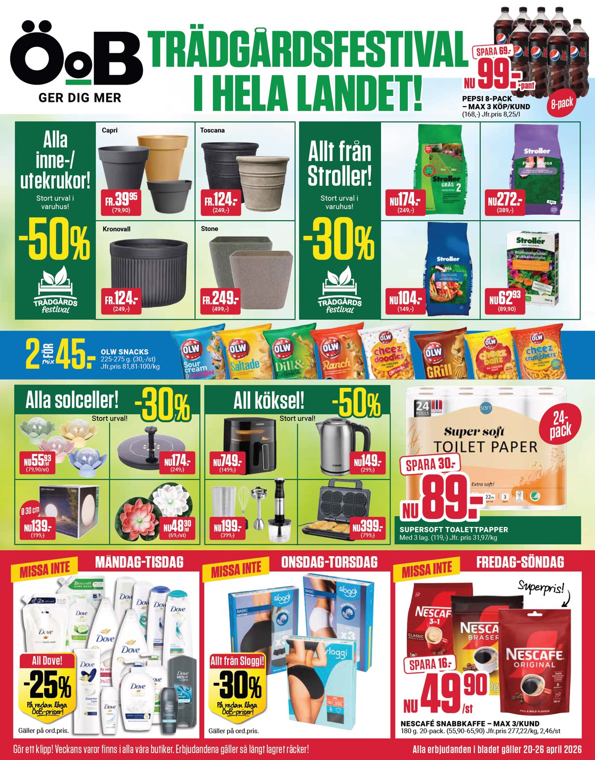 ÖoB reklamblad för nästa vecka från måndag 20/04/2026 till söndag 26/04/2026