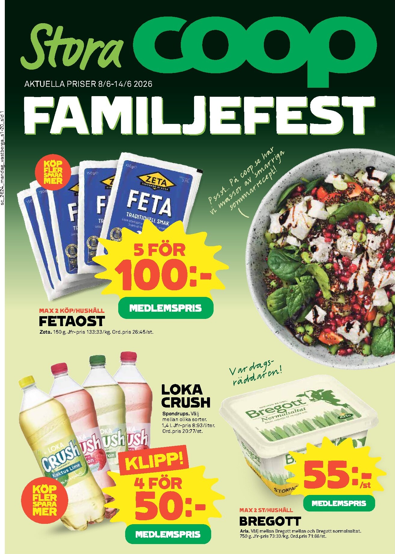 Nytt Stora Coop reklamblad från måndag, 08/06/2026 till söndag, 14/06/2026