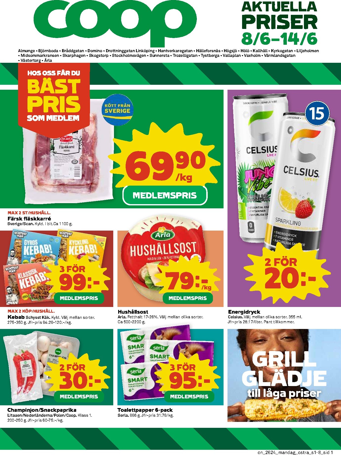 Nytt Coop reklamblad från måndag, 08/06/2026 till söndag, 14/06/2026