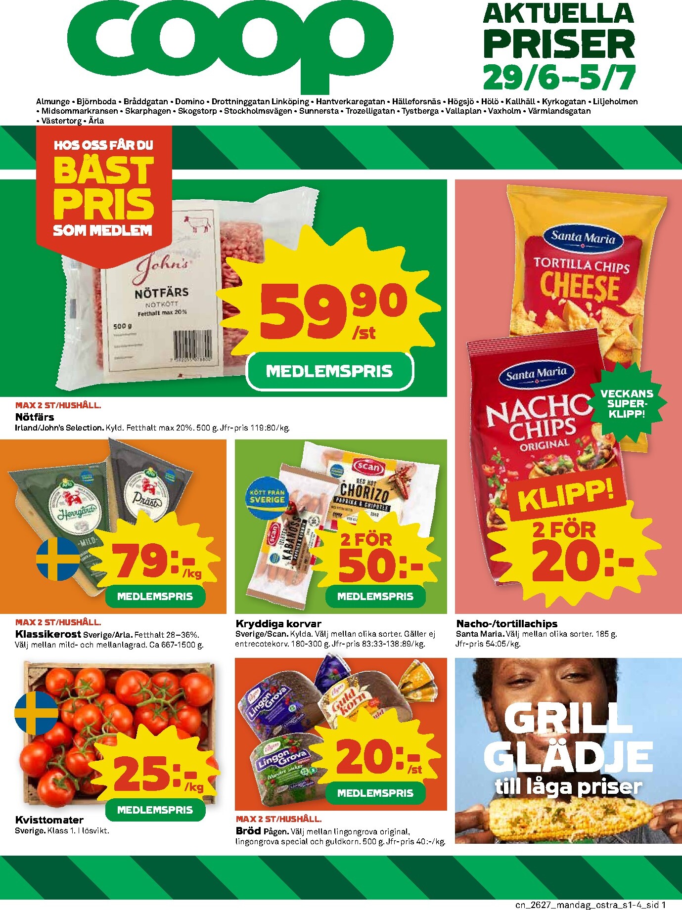 Nytt Coop reklamblad från måndag, 29/06/2026 till söndag, 05/07/2026