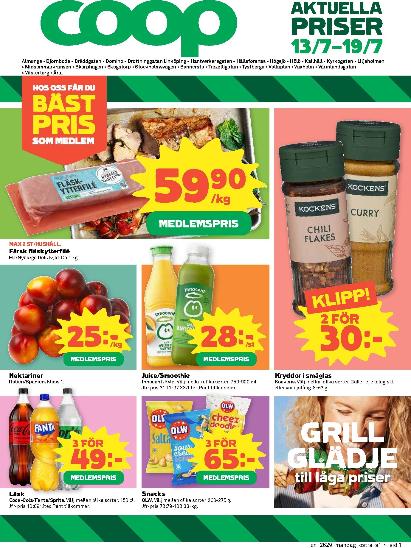 Nytt Coop reklamblad från måndag, 13/07/2026 till söndag, 19/07/2026