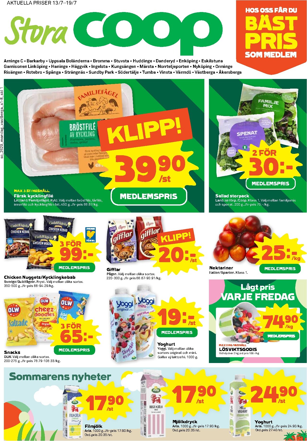 Nytt Stora Coop reklamblad från måndag, 13/07/2026 till söndag, 19/07/2026