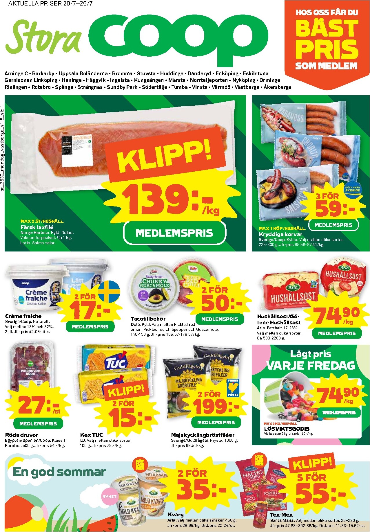 Nytt Stora Coop reklamblad från måndag, 20/07/2026 till söndag, 26/07/2026