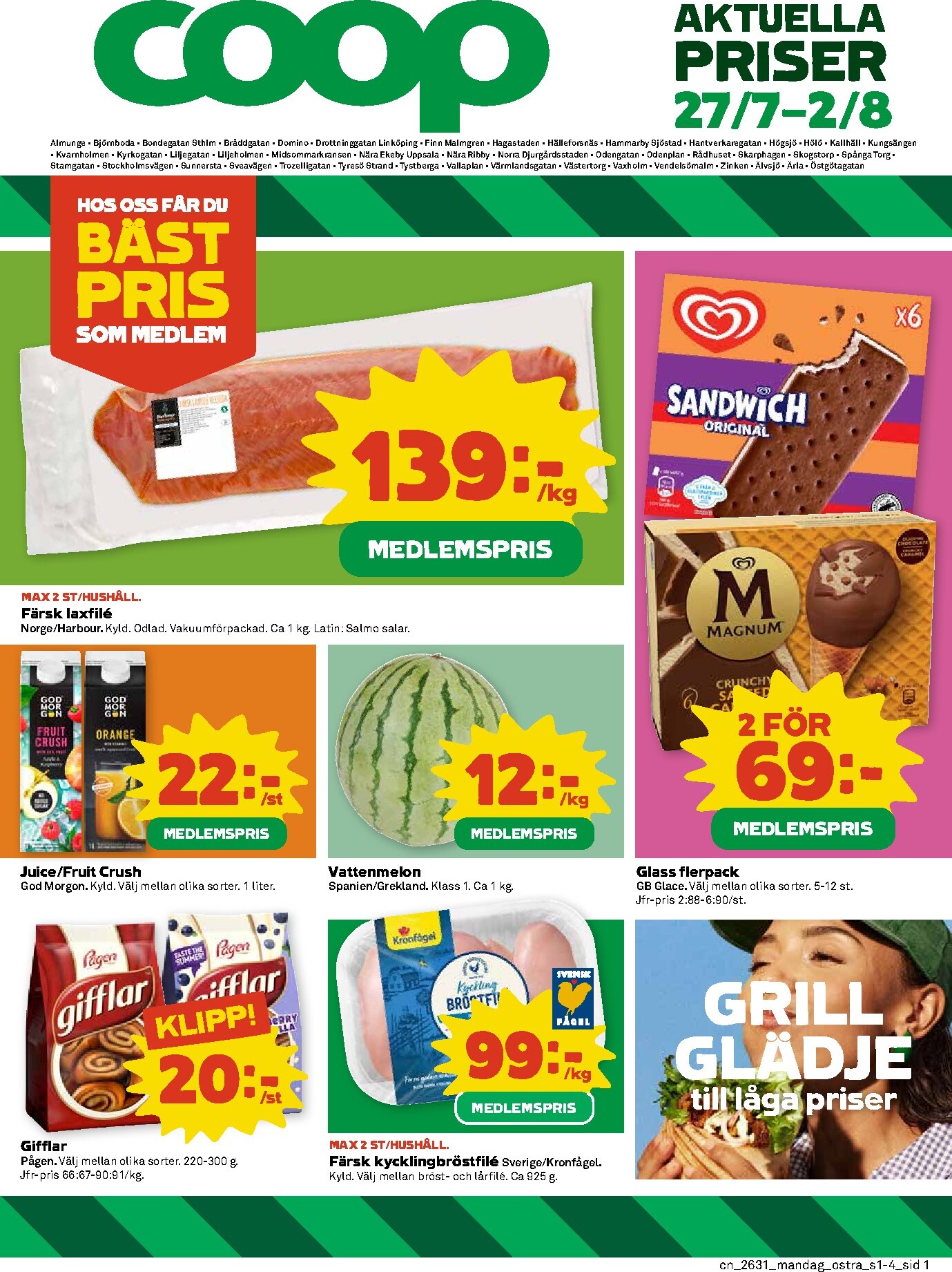 Nytt Coop reklamblad från måndag, 27/07/2026 till söndag, 02/08/2026