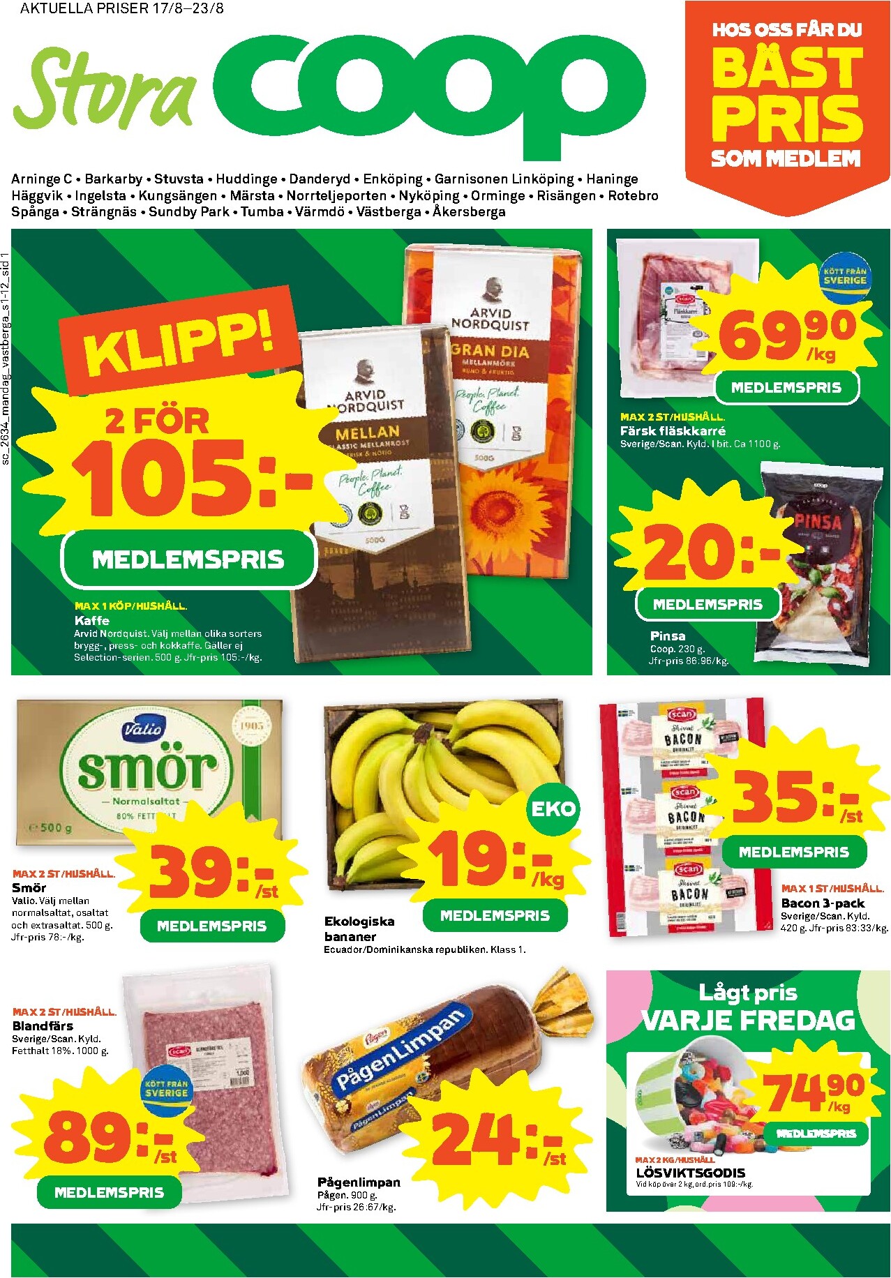 Nytt Stora Coop reklamblad från måndag, 17/08/2026 till söndag, 23/08/2026