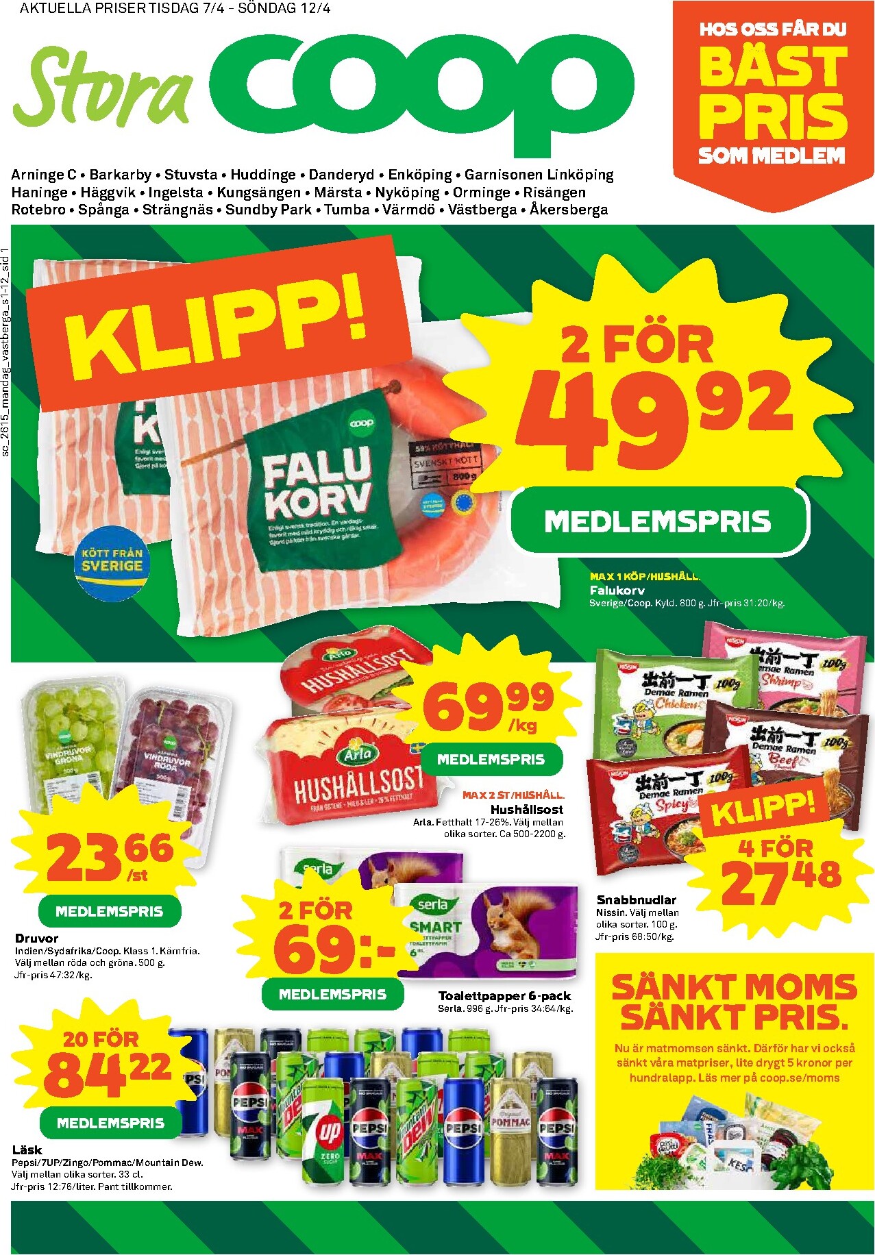 Stora Coop-reklambladet giltigt från 07/04/2026 - 12/04/2026