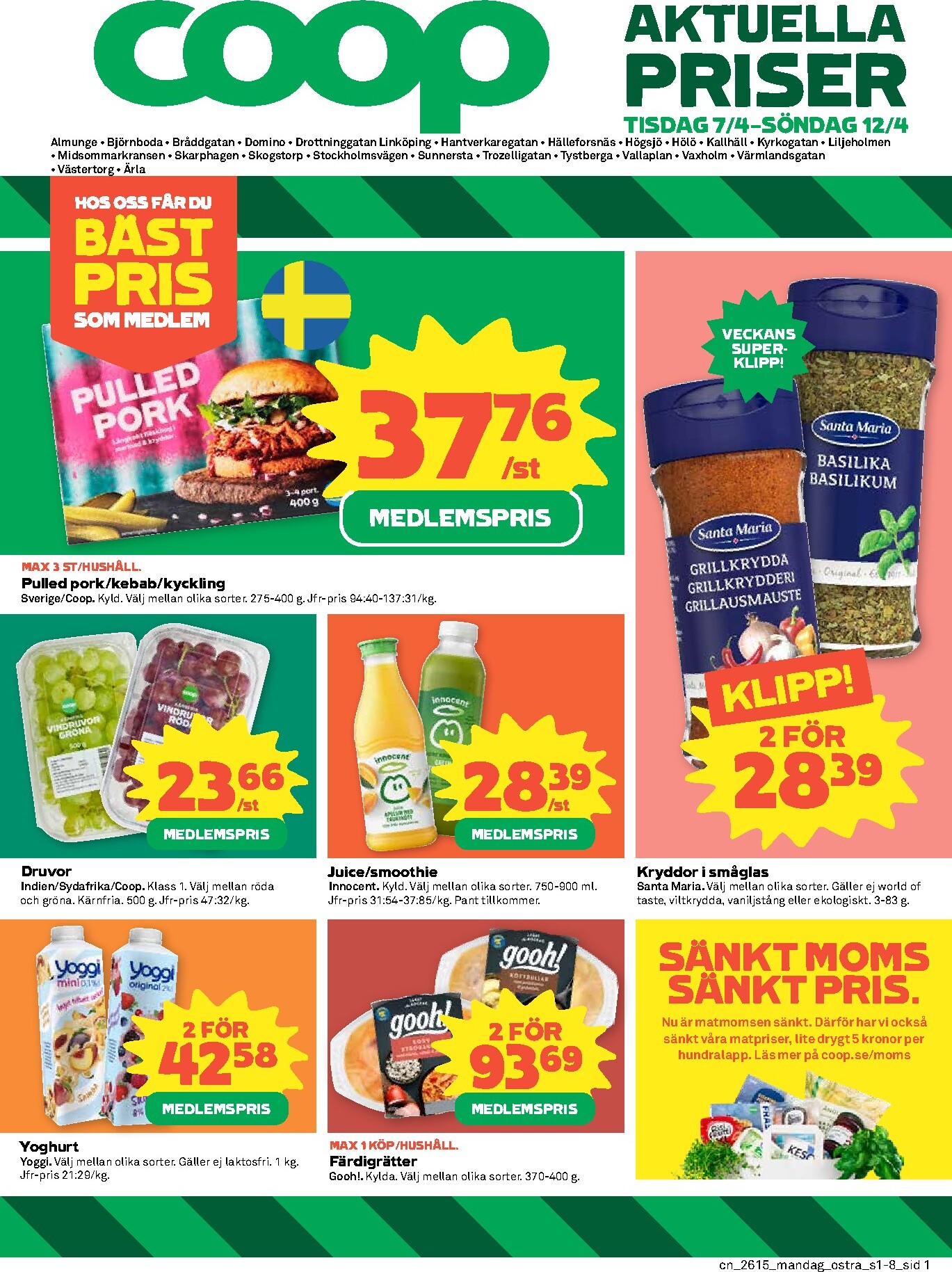 Coop-reklambladet giltigt från 07/04/2026 - 12/04/2026