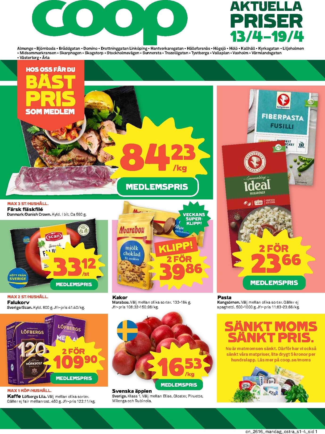 Coop reklamblad för nästa vecka från måndag 13/04/2026 till söndag 19/04/2026