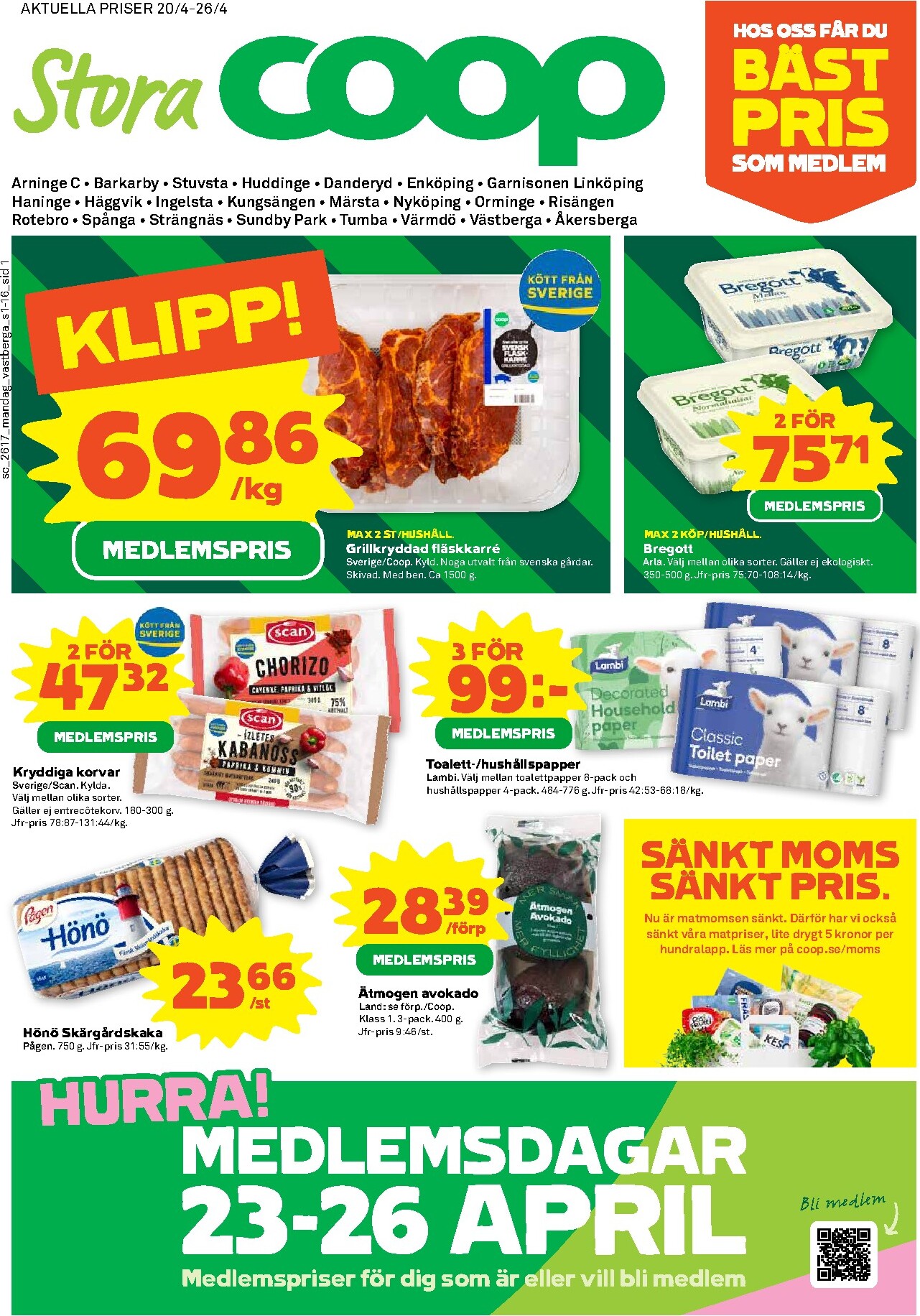 Stora Coop reklamblad för nästa vecka från måndag 20/04/2026 till söndag 26/04/2026