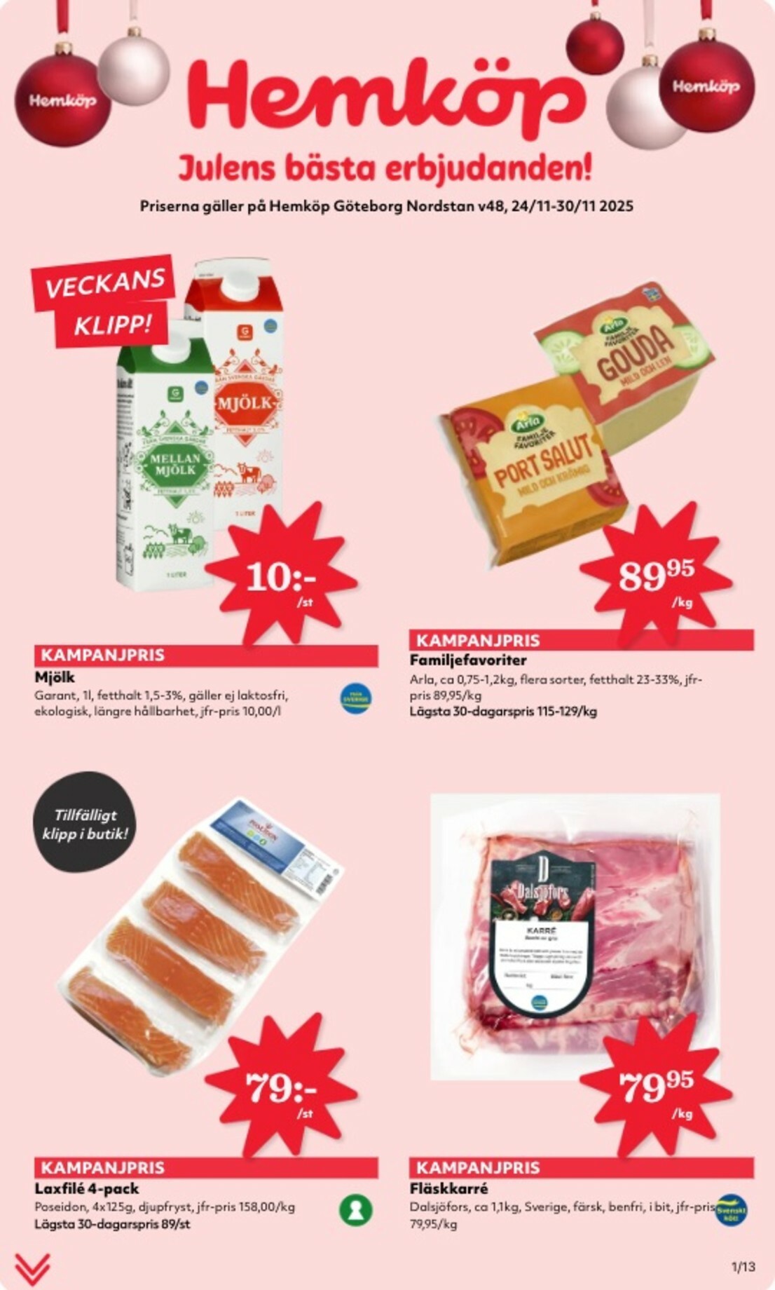 Dagens bästa erbjudanden: Fynda Arla Familjefavoriter hos LIDL, julskinka hos Willy's, chokladaskar på Coop och fler spännande erbjudanden – kolla in den 25 november 2025 för de senaste rabatterna och erbjudandena!