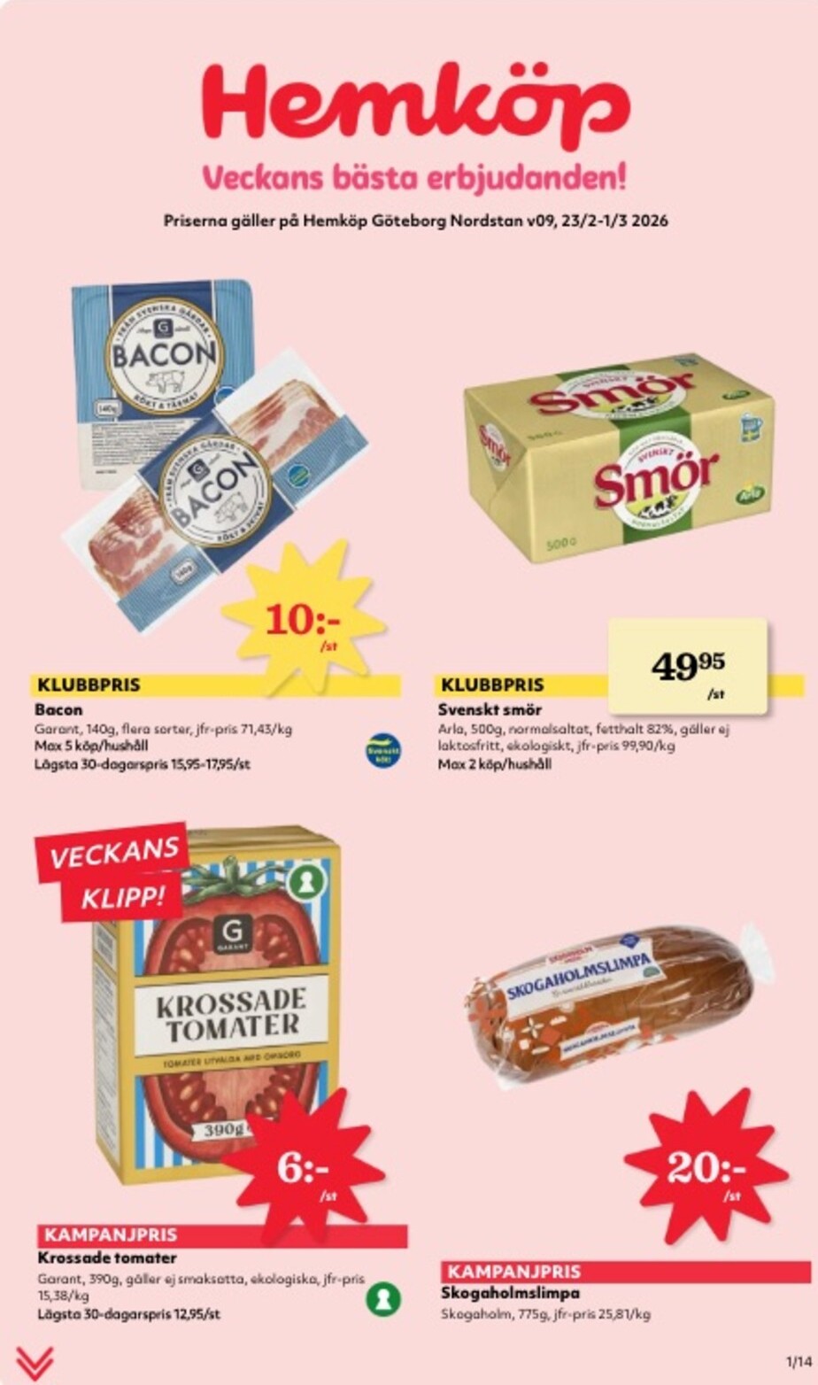 Hemköp-reklambladet giltigt från 23/02/2026 - 01/03/2026