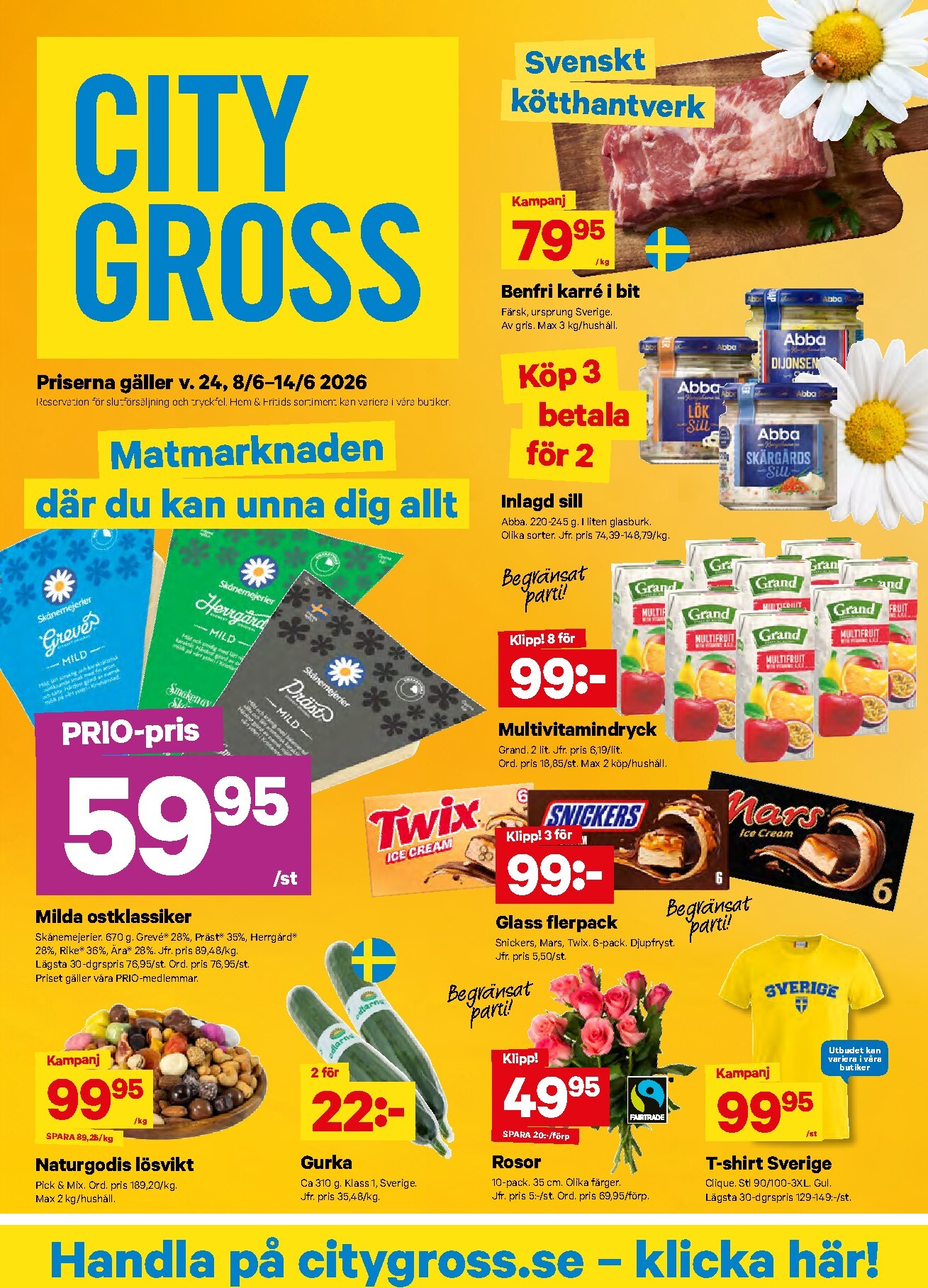 Aktuellt City Gross reklamblad från måndag, 08/06/2026 till söndag, 14/06/2026