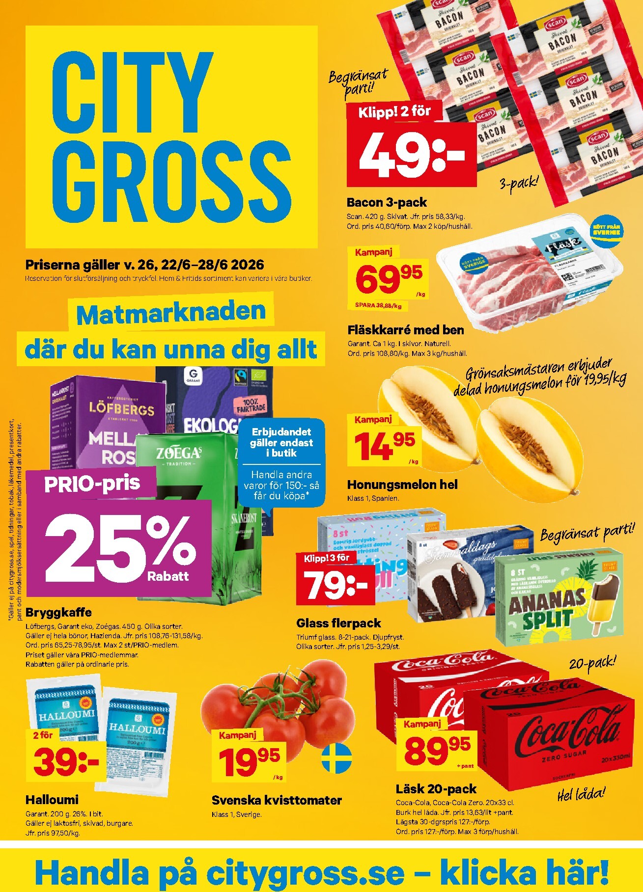 Nytt City Gross reklamblad från måndag, 22/06/2026 till söndag, 28/06/2026