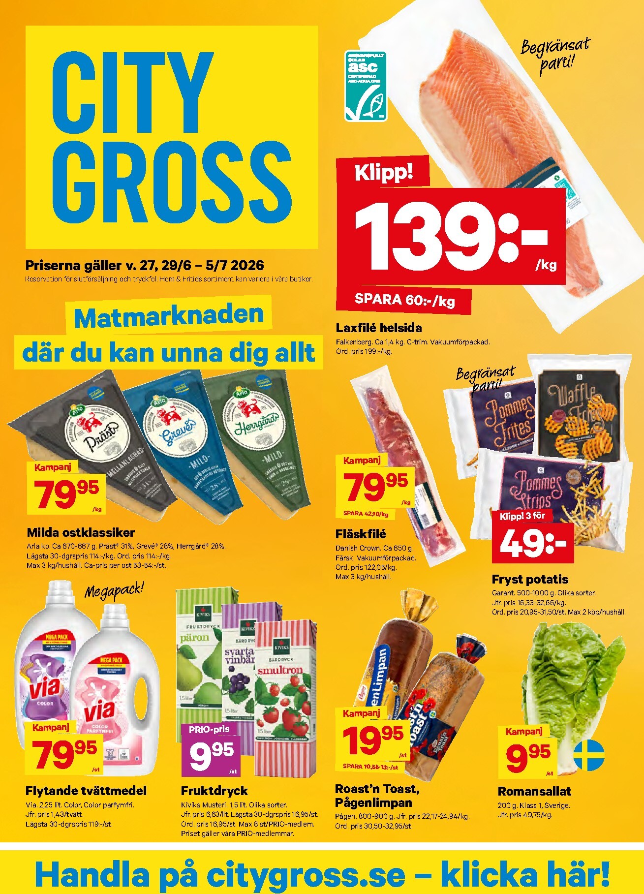 Nytt City Gross reklamblad från måndag, 29/06/2026 till söndag, 05/07/2026