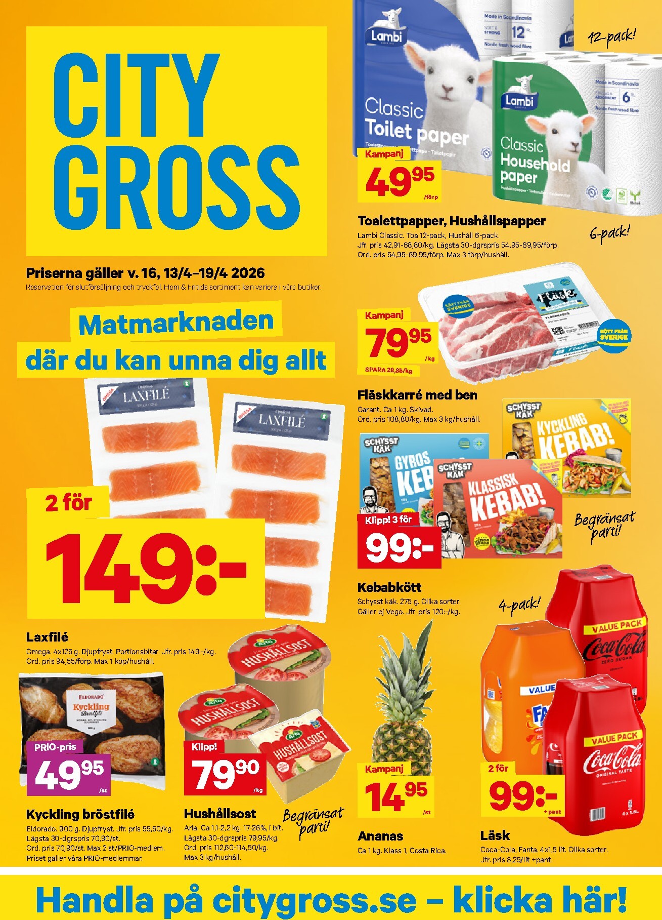 City Gross reklamblad för nästa vecka från måndag 13/04/2026 till söndag 19/04/2026
